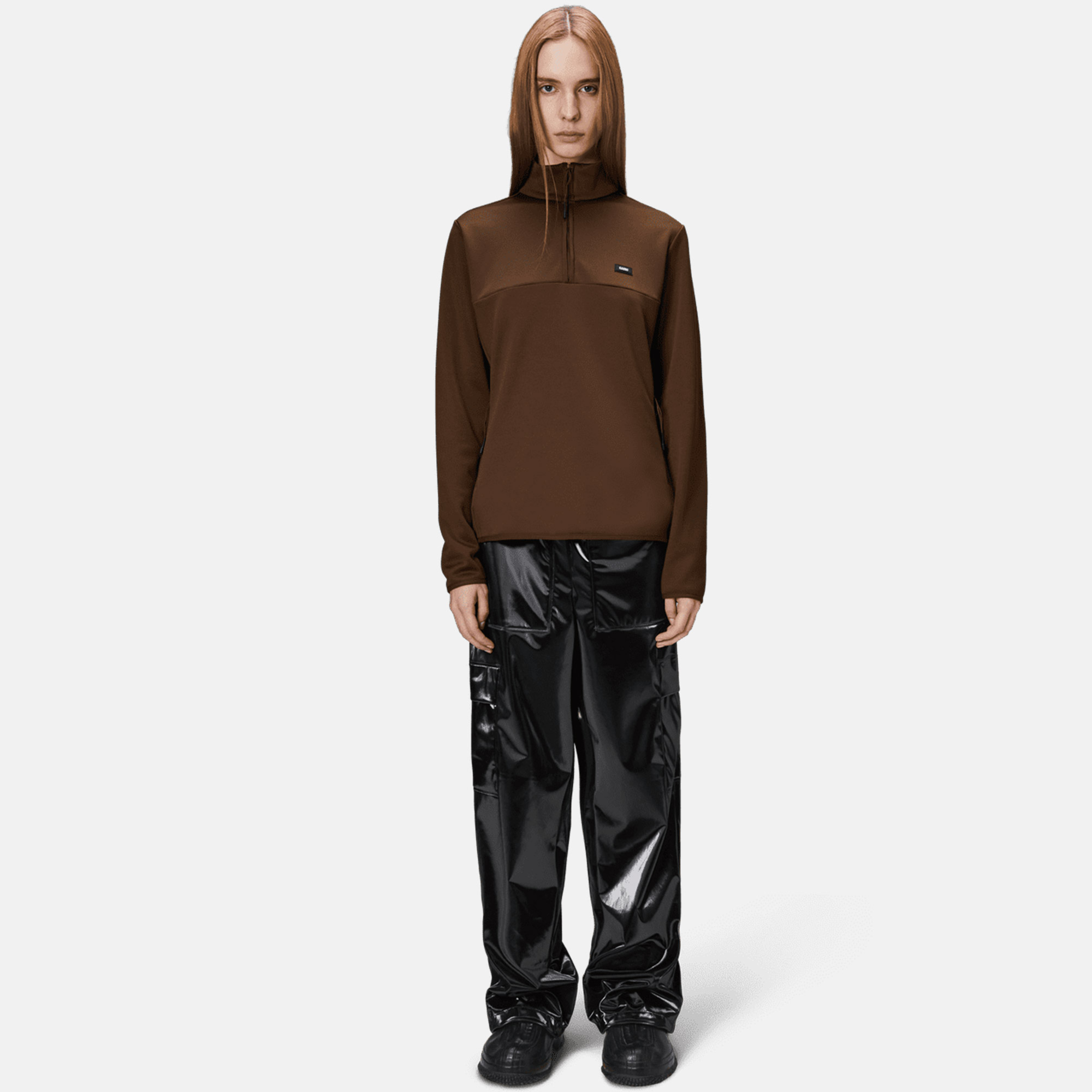 Rains Sintra Fleece Curve Half Zip Unisex Kahverengi Polar Sweatshirt