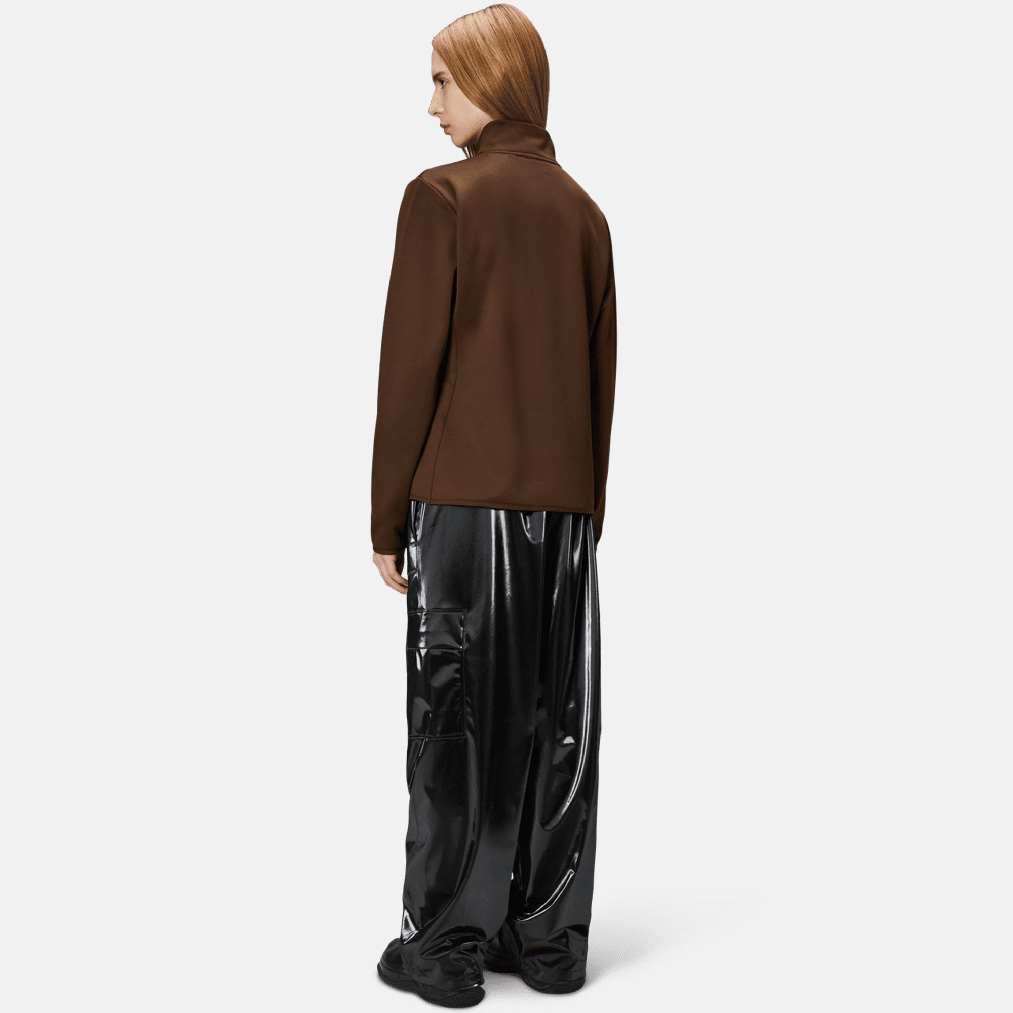 Rains Sintra Fleece Curve Half Zip Unisex Kahverengi Polar Sweatshirt