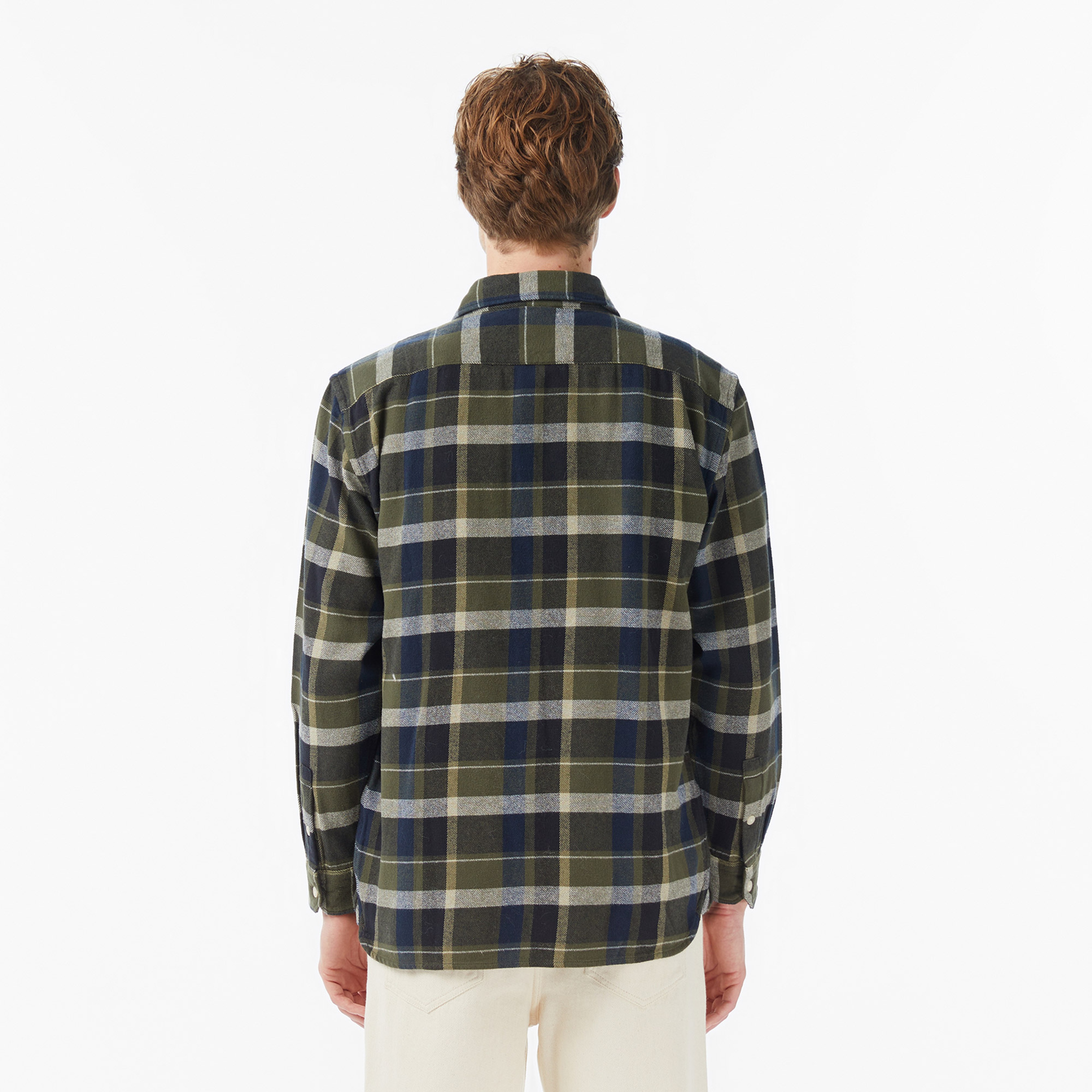 Levi's Jackson Worker Medina Plaid Deep Depths Erkek Yeşil Gömlek