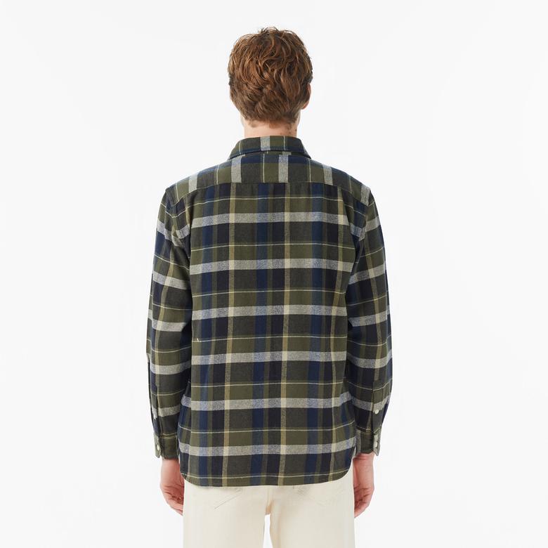 Levi's Jackson Worker Medina Plaid Deep Depths Erkek Yeşil Gömlek
