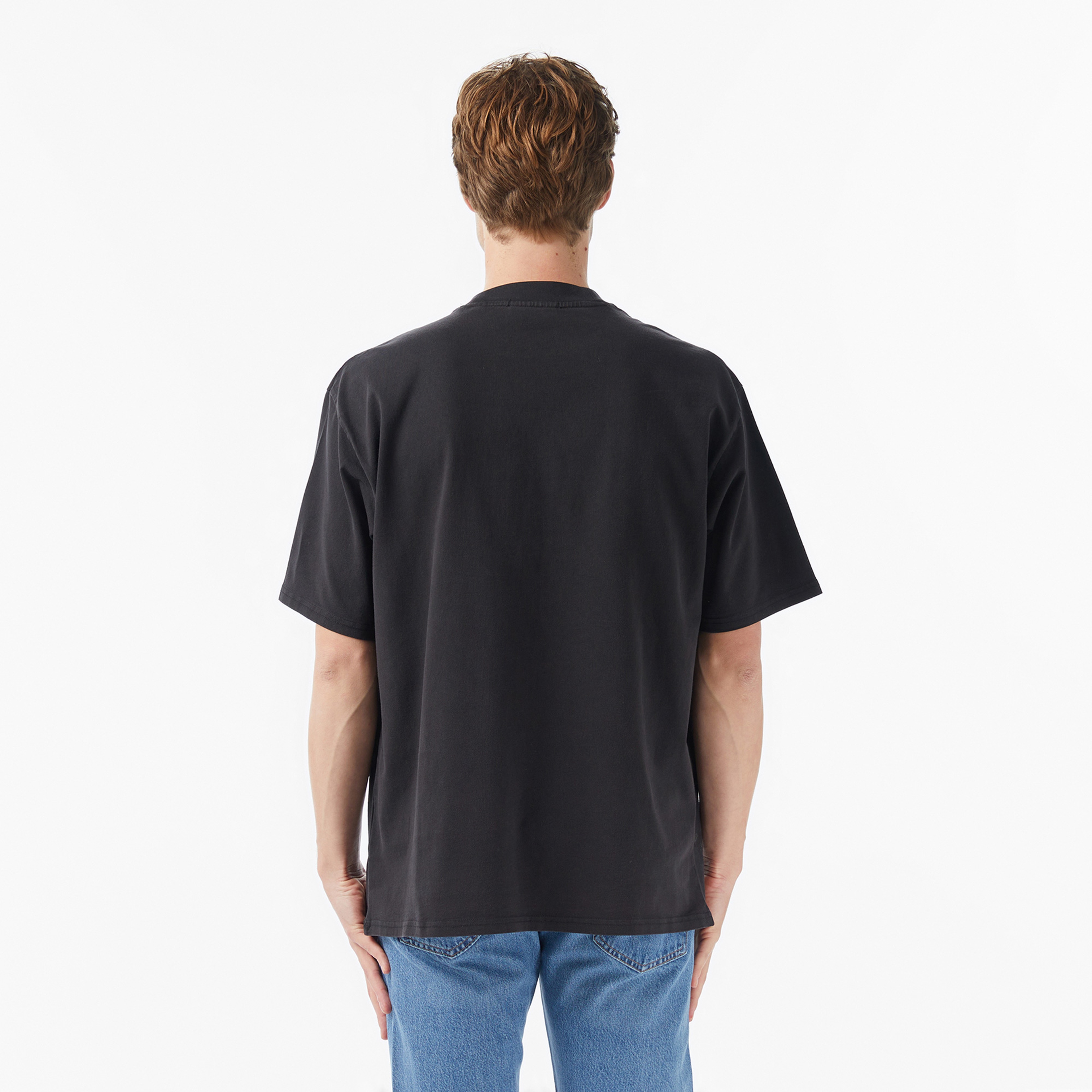 Scotch&Soda Loose Fit Overdyed Erkek Gri T-Shirt
