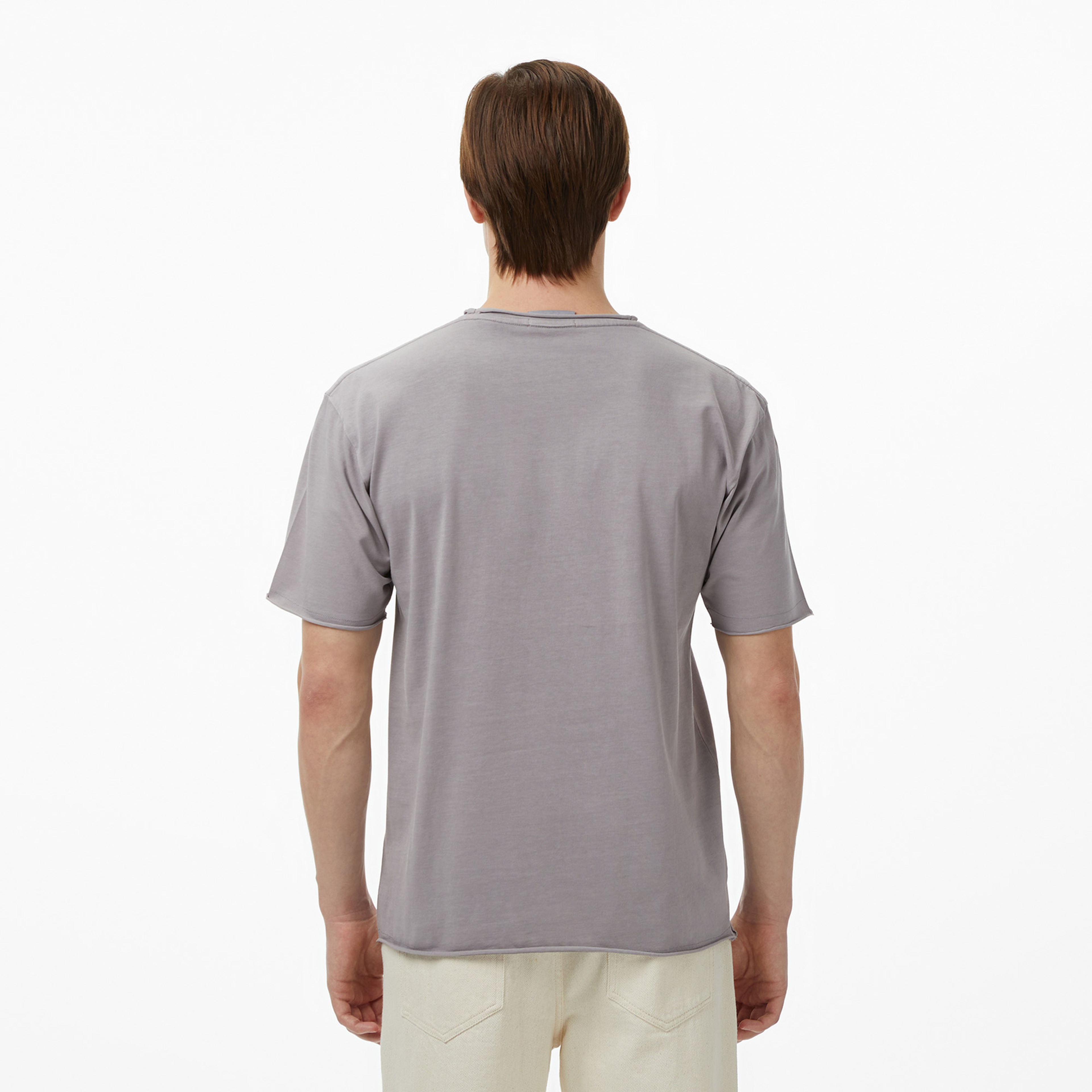 Scotch&Soda Raw Edge Erkek Gri T-Shirt