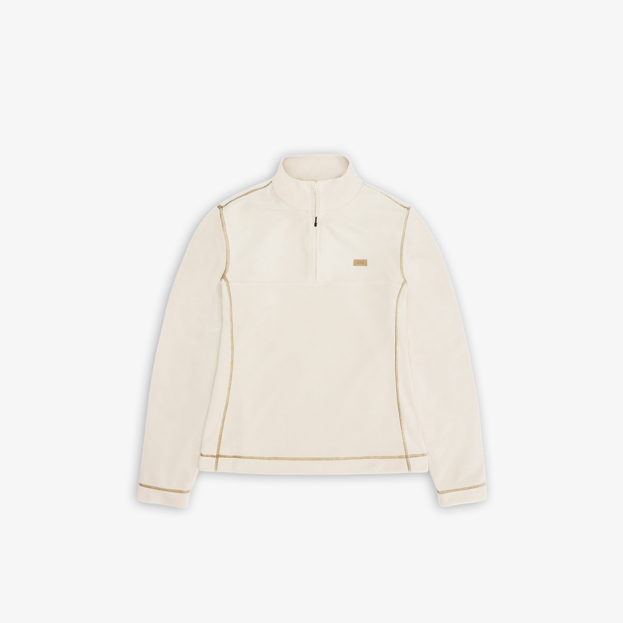 Rains Addis Fleece Curve Half Zip Unisex Gri Polar Sweatshirt