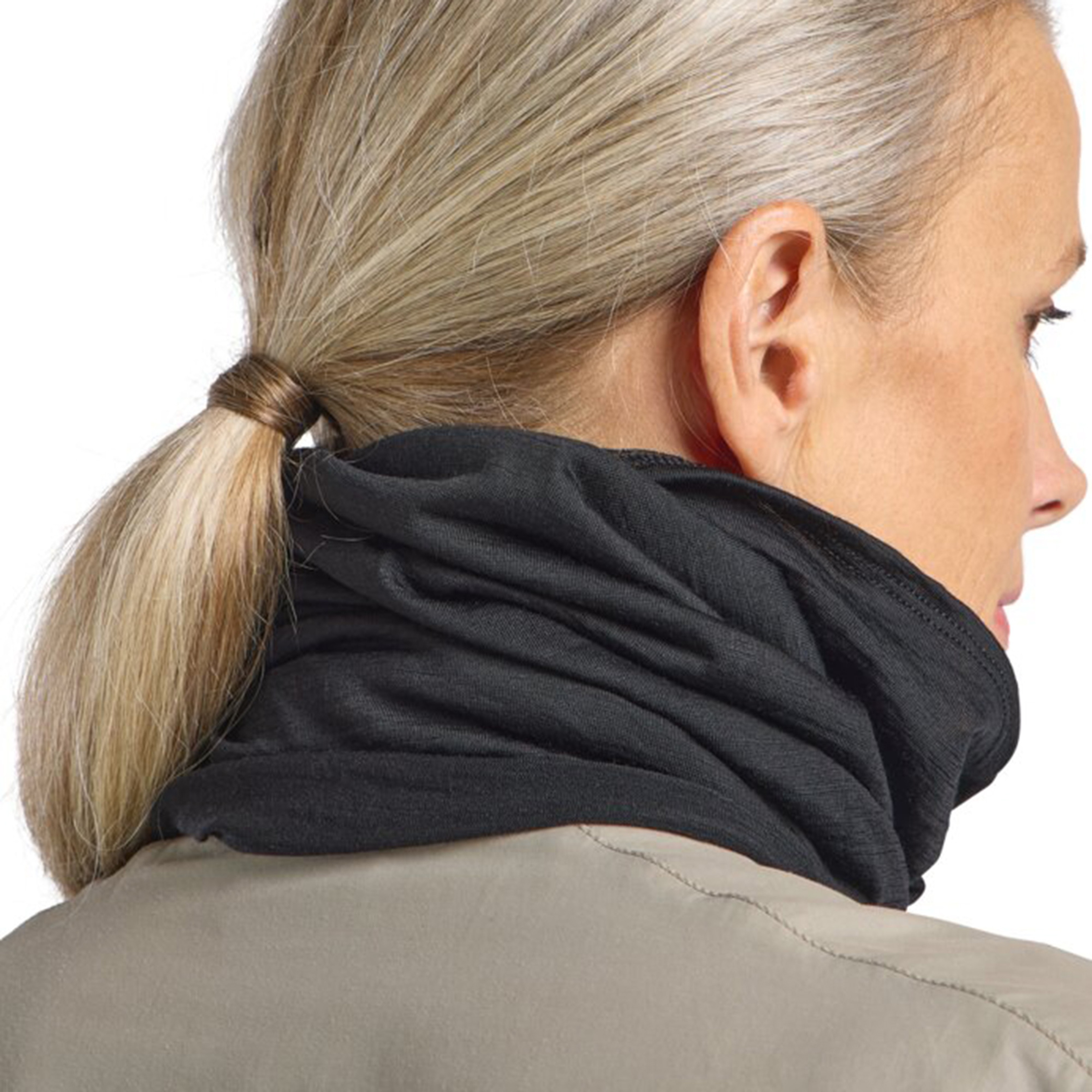 Jack Wolfskin Merino Unisex Siyah Boyunluk