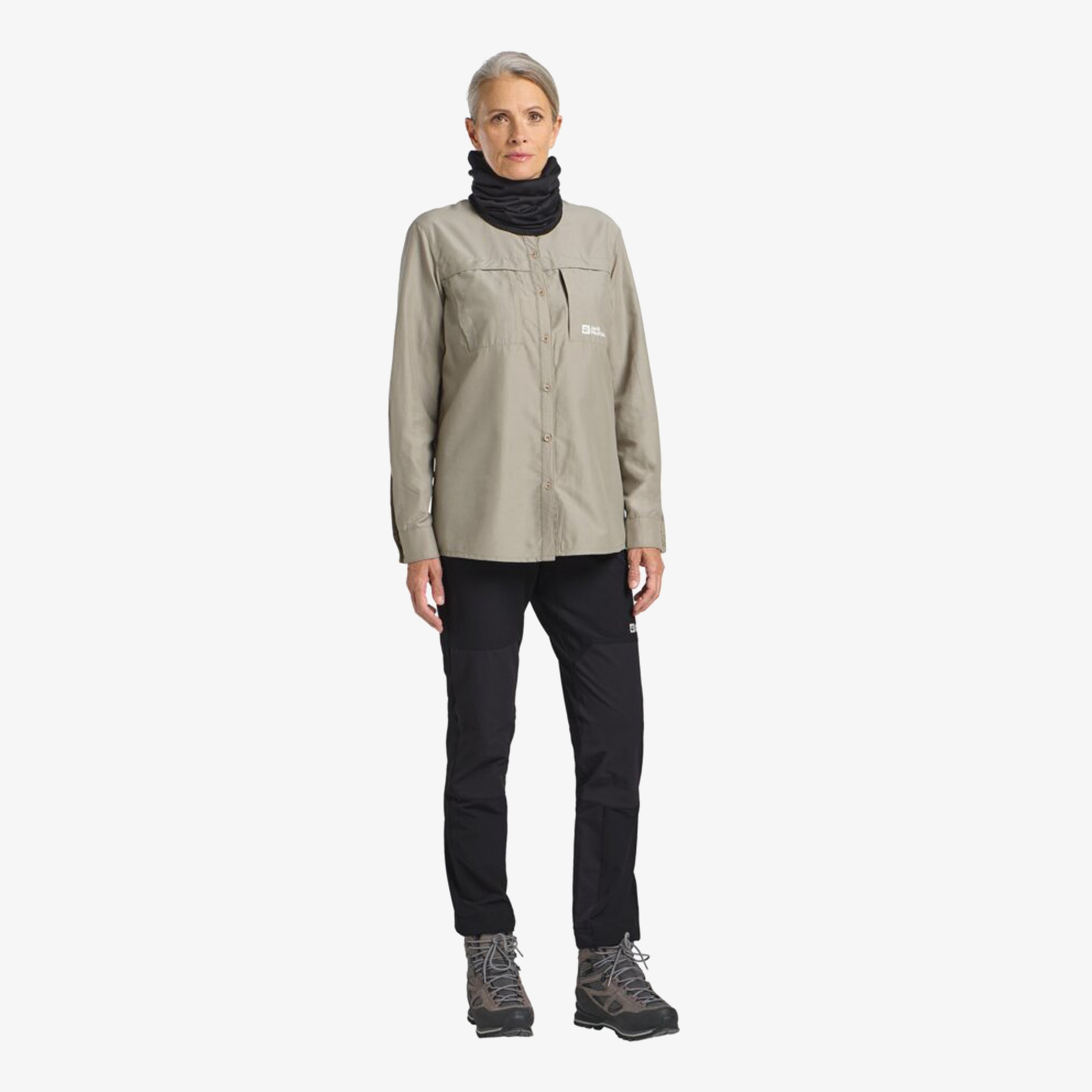 Jack Wolfskin Merino Unisex Siyah Boyunluk