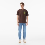 Scotch&Soda Relaxed Fit Front Back Erkek Kahverengi T-Shirt