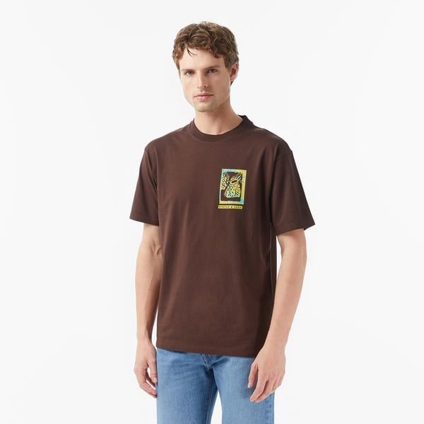 Scotch&Soda Relaxed Fit Front Back Erkek Kahverengi T-Shirt