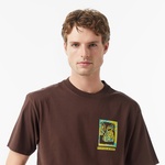 Scotch&Soda Relaxed Fit Front Back Erkek Kahverengi T-Shirt