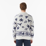 Scotch&Soda Jacquard Extra Dropped Erkek Beyaz Triko