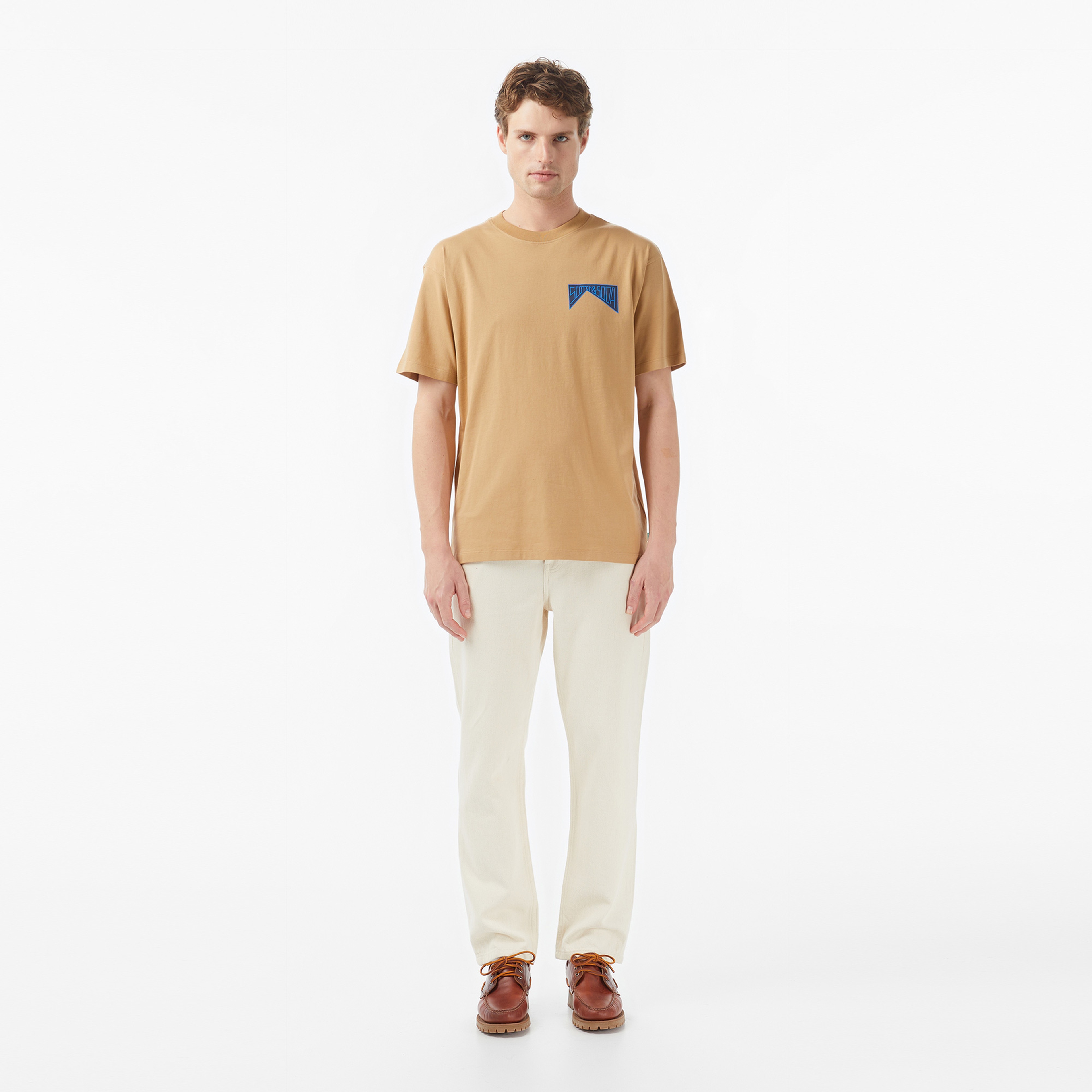 Scotch&Soda Relaxed Fit Front Back Erkek Bej Gömlek