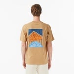 Scotch&Soda Relaxed Fit Front Back Erkek Bej T-Shirt