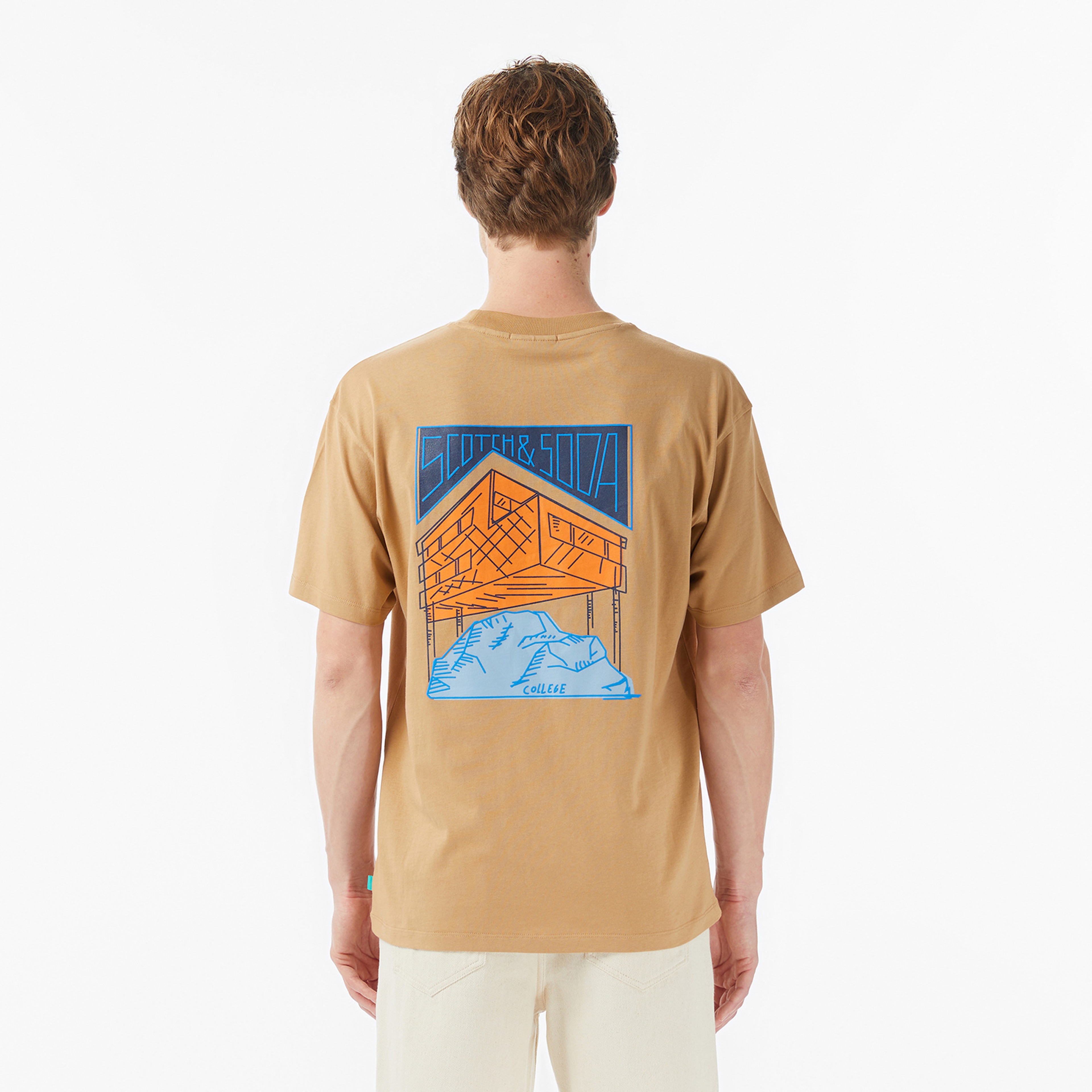 Scotch&Soda Relaxed Fit Front Back Erkek Bej Gömlek