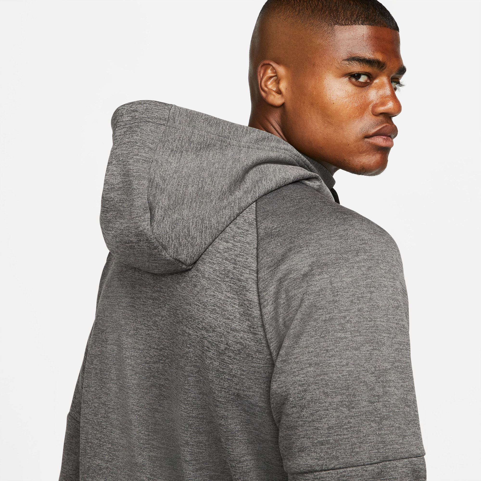Nike Therma-Fit Full-Zip Erkek Gri Hoodie