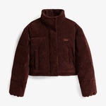 Tommy Jeans Cord Kadın Puffer Kahverengi Mont