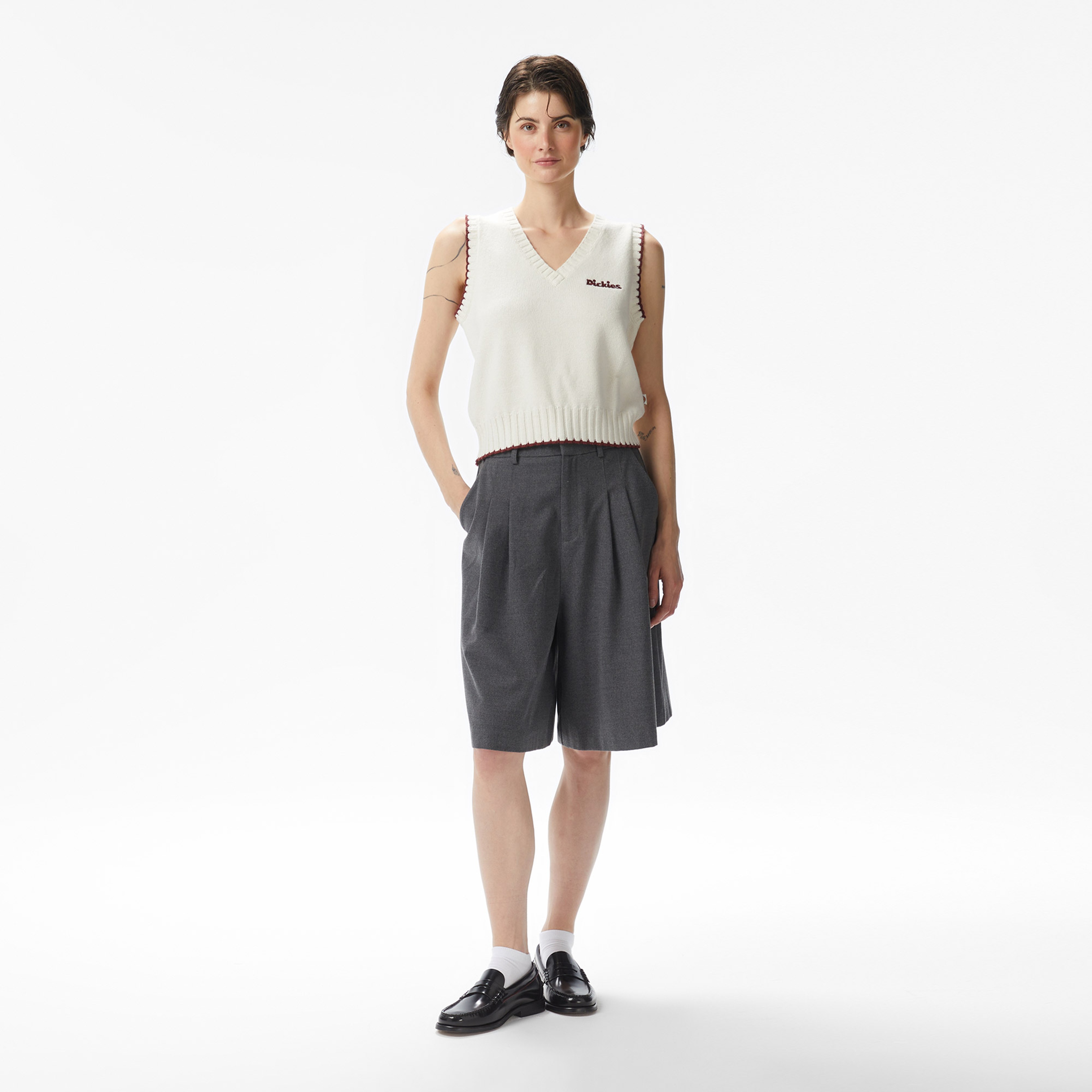 Dickies Slayden Kadın Beyaz T-Shirt