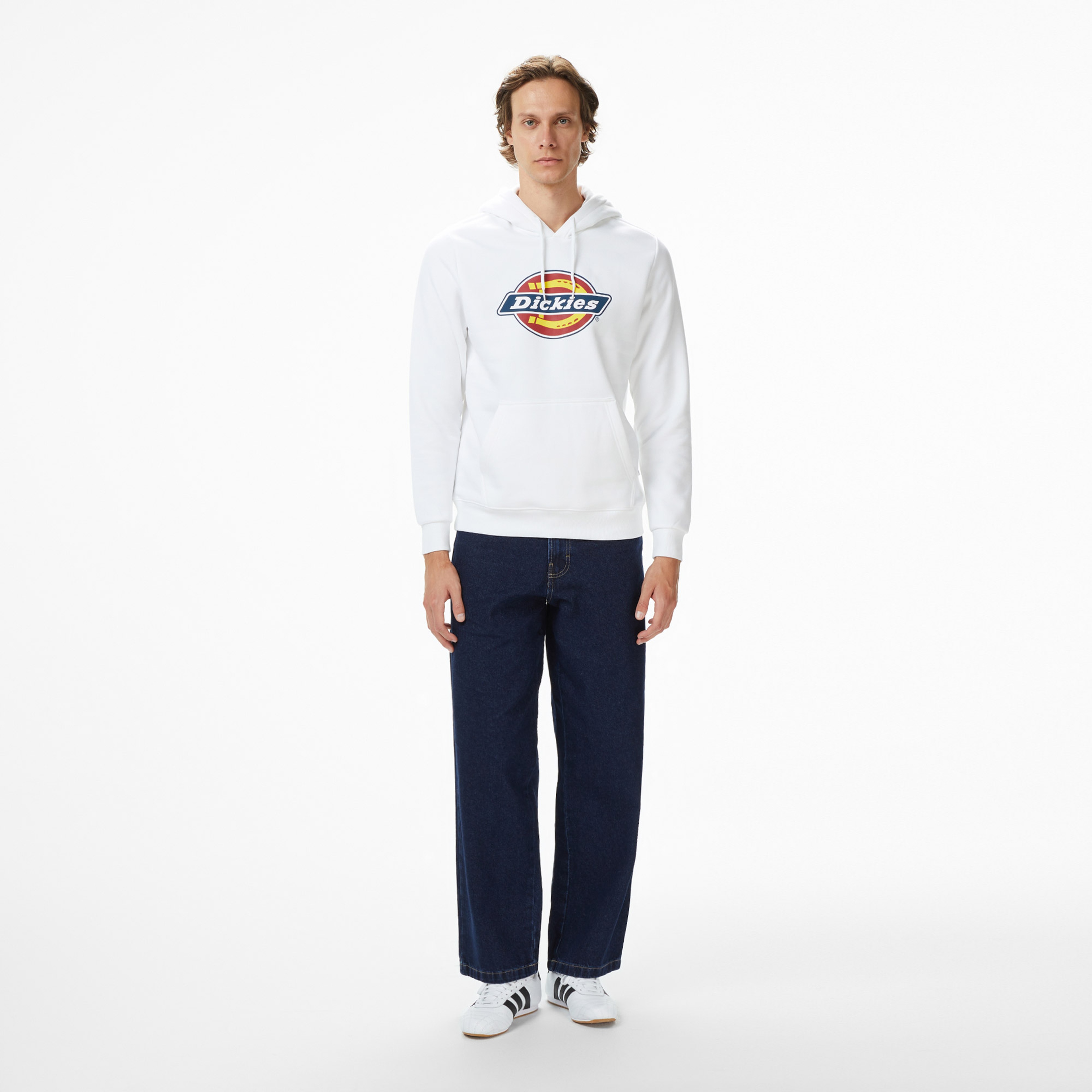 Dickies İcon Logo Erkek Beyaz Sweatshirt