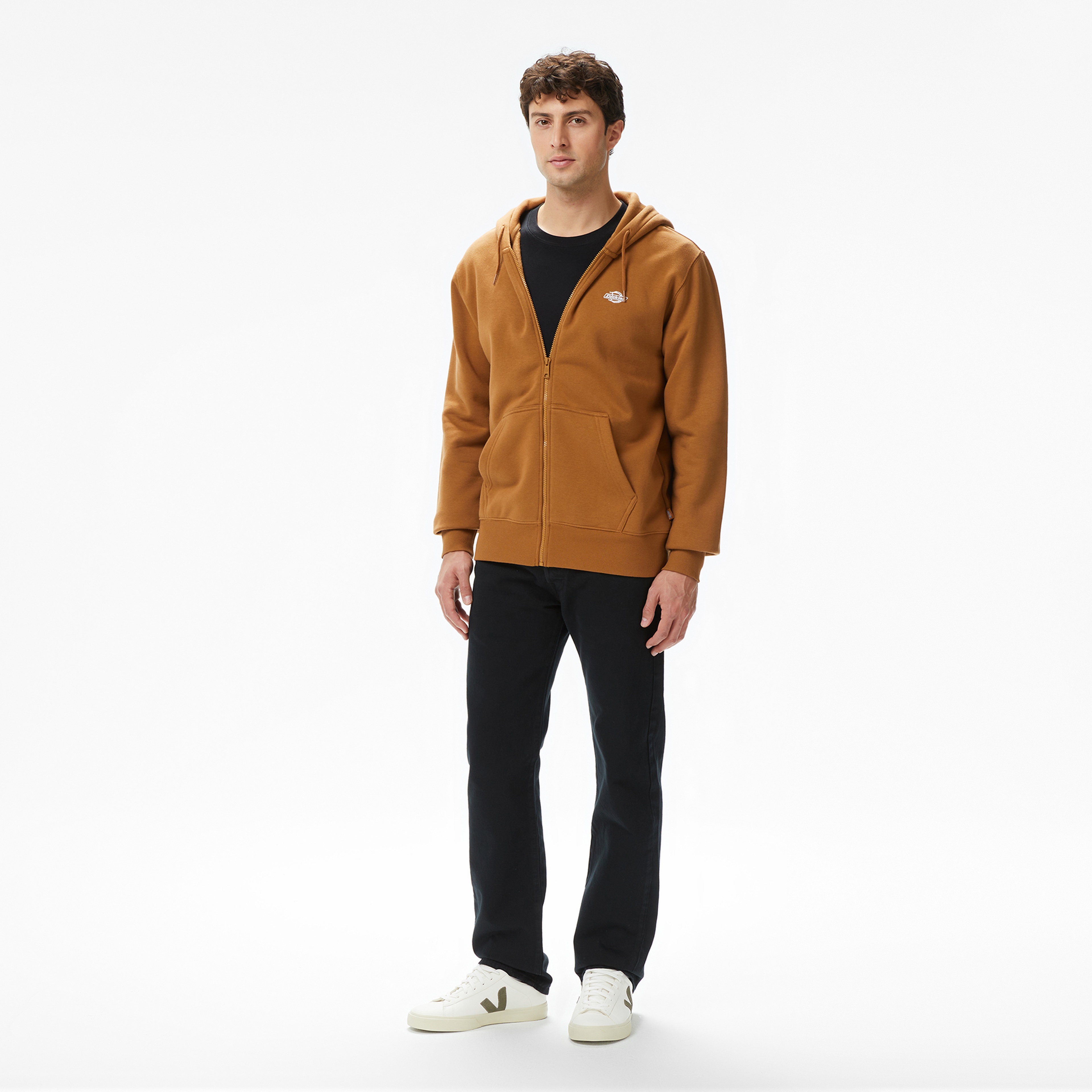 Dickies Summerdale Zip Through Erkek Kahverengi Sweatshirt