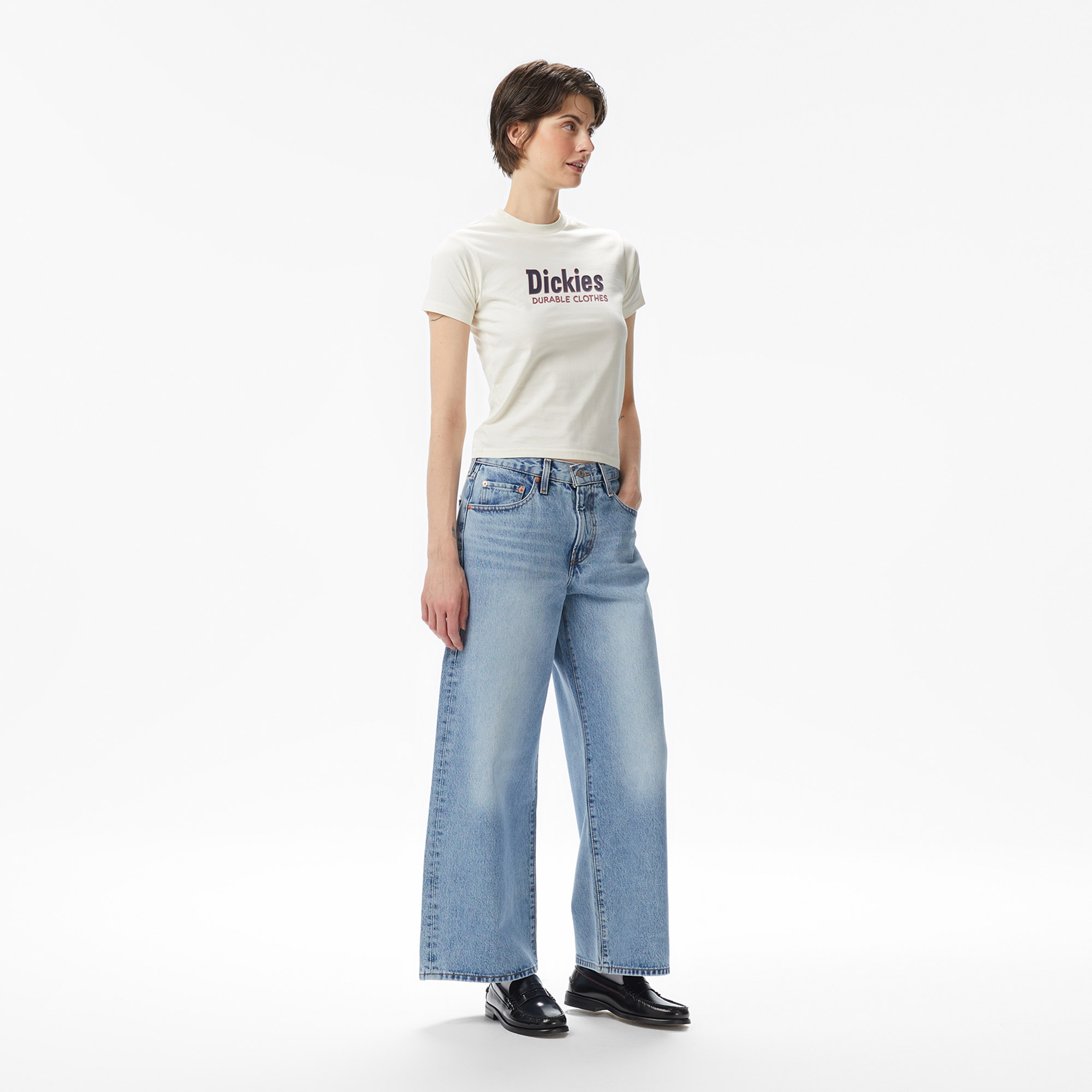 Dickies Williston Kadın Beyaz T-Shirt