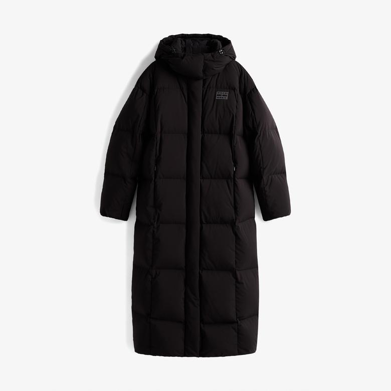 Tommy Jeans Alaska d Kadın Puffer Siyah Mont