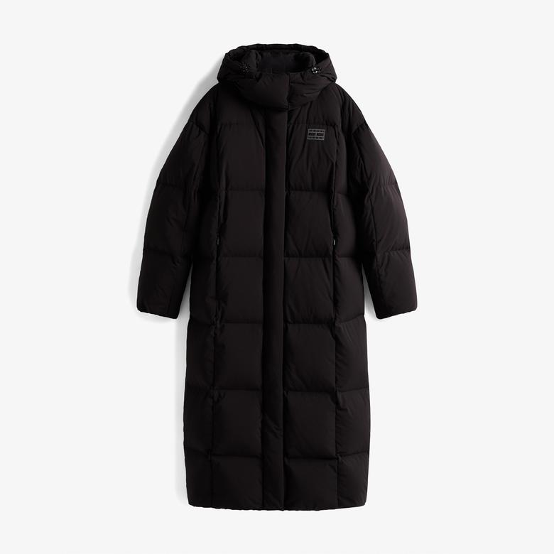 Tommy Jeans Alaska d Kadın Puffer Siyah Mont