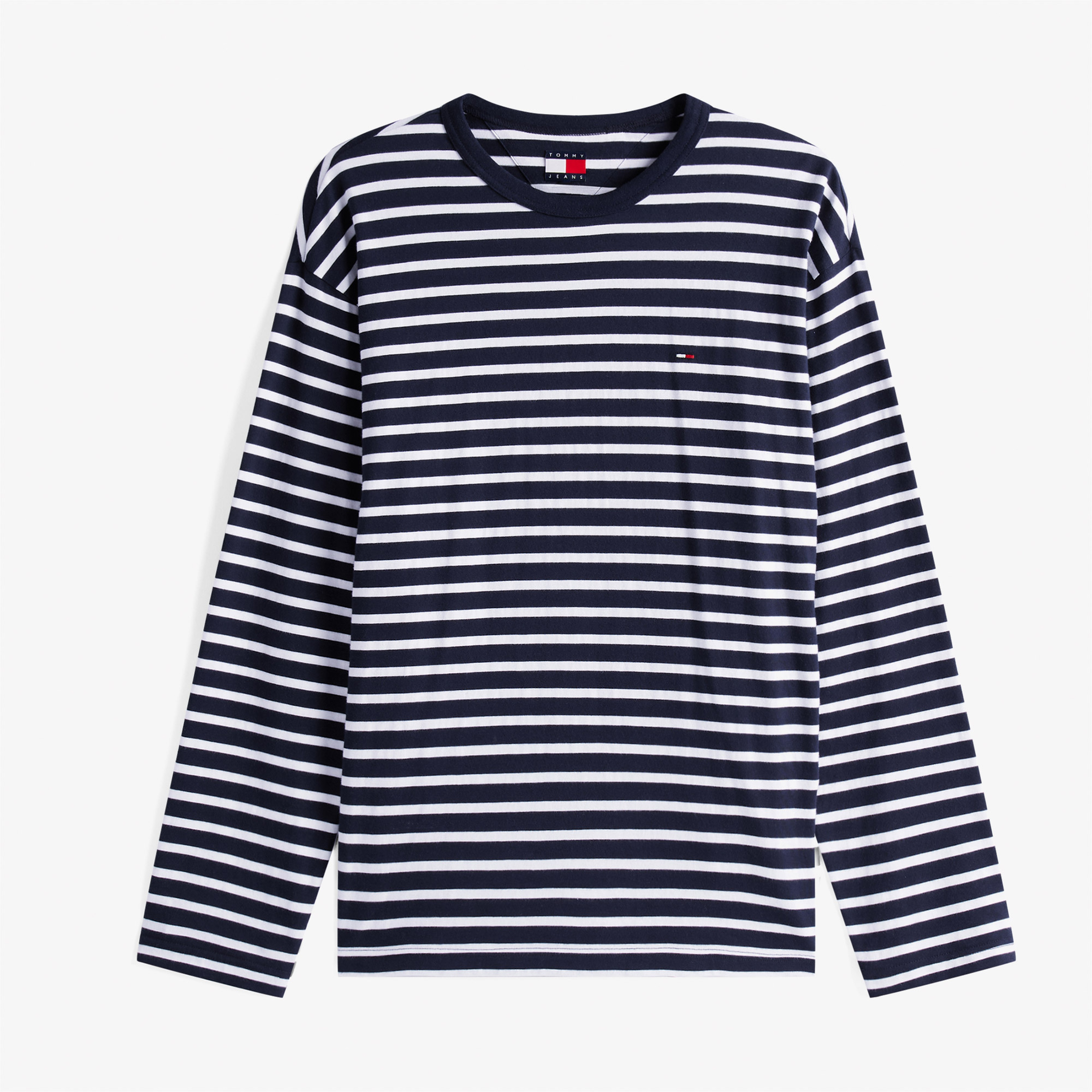Tommy Jeans Regular Breton Stripe Erkek Mavi T-Shirt