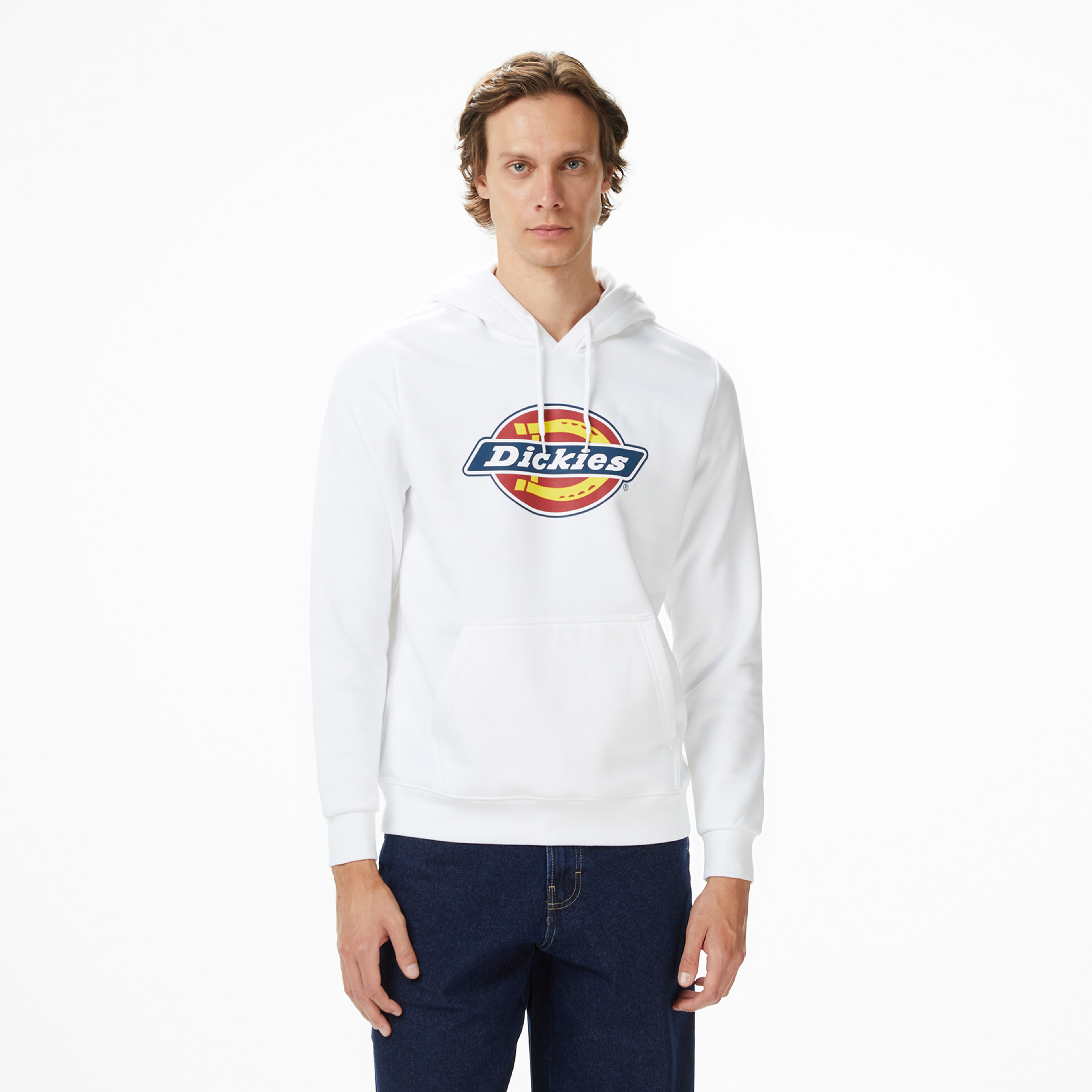 Dickies İcon Logo Erkek Beyaz Sweatshirt