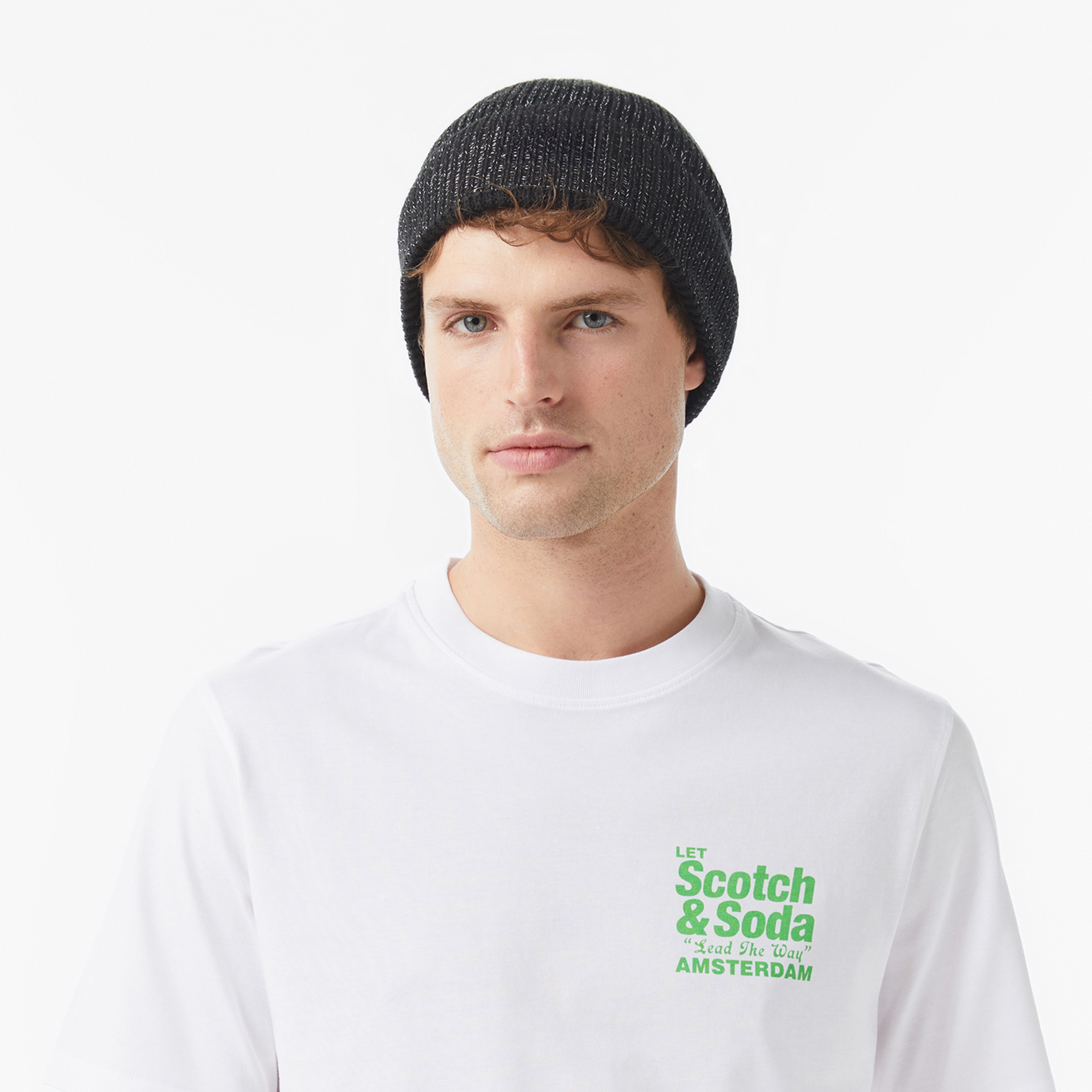 Scotch&Soda Regular Fit Front Back Erkek Beyaz T-Shirt