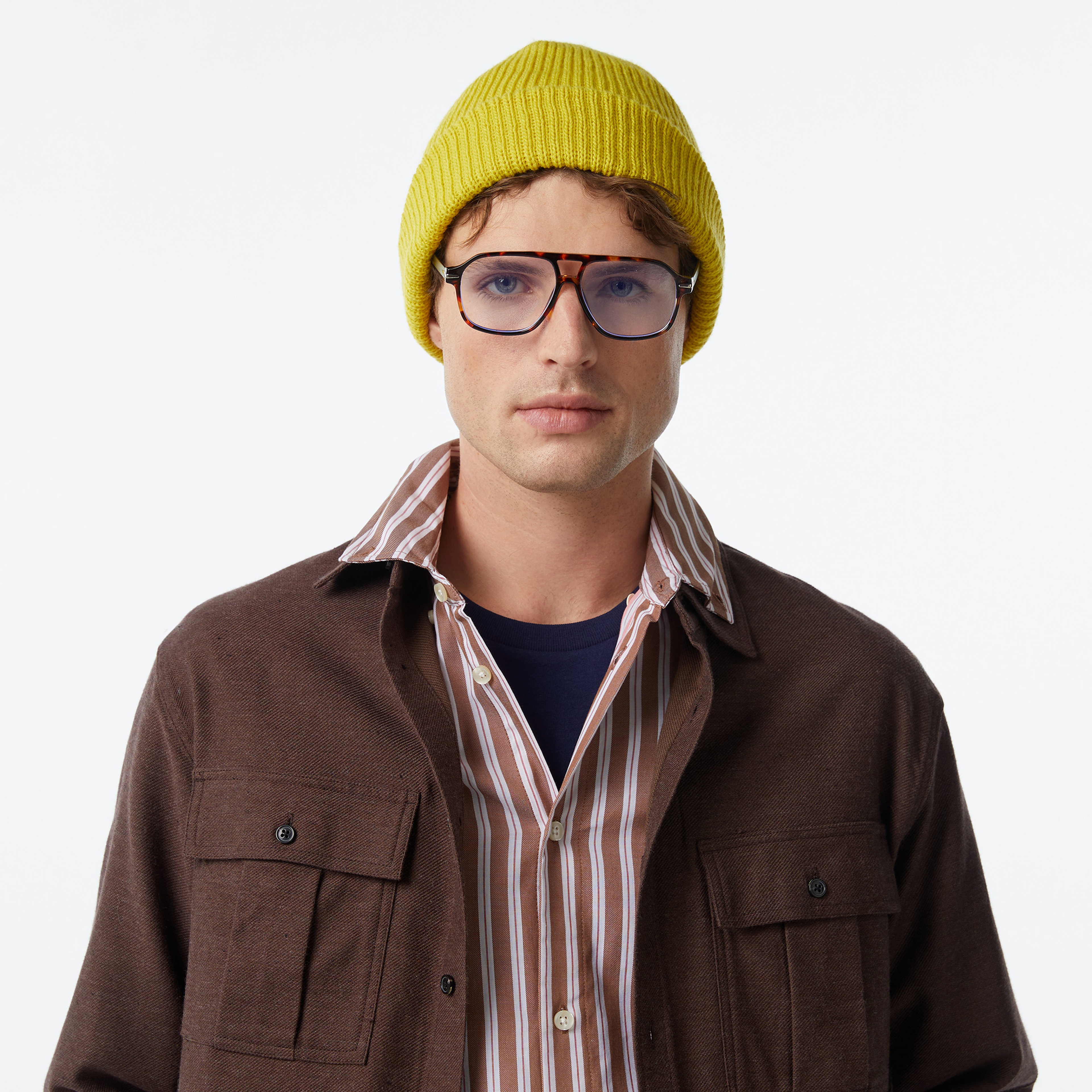 Scotch&Soda Melange Relaxed-Fit Erkek Kahverengi Gömlek