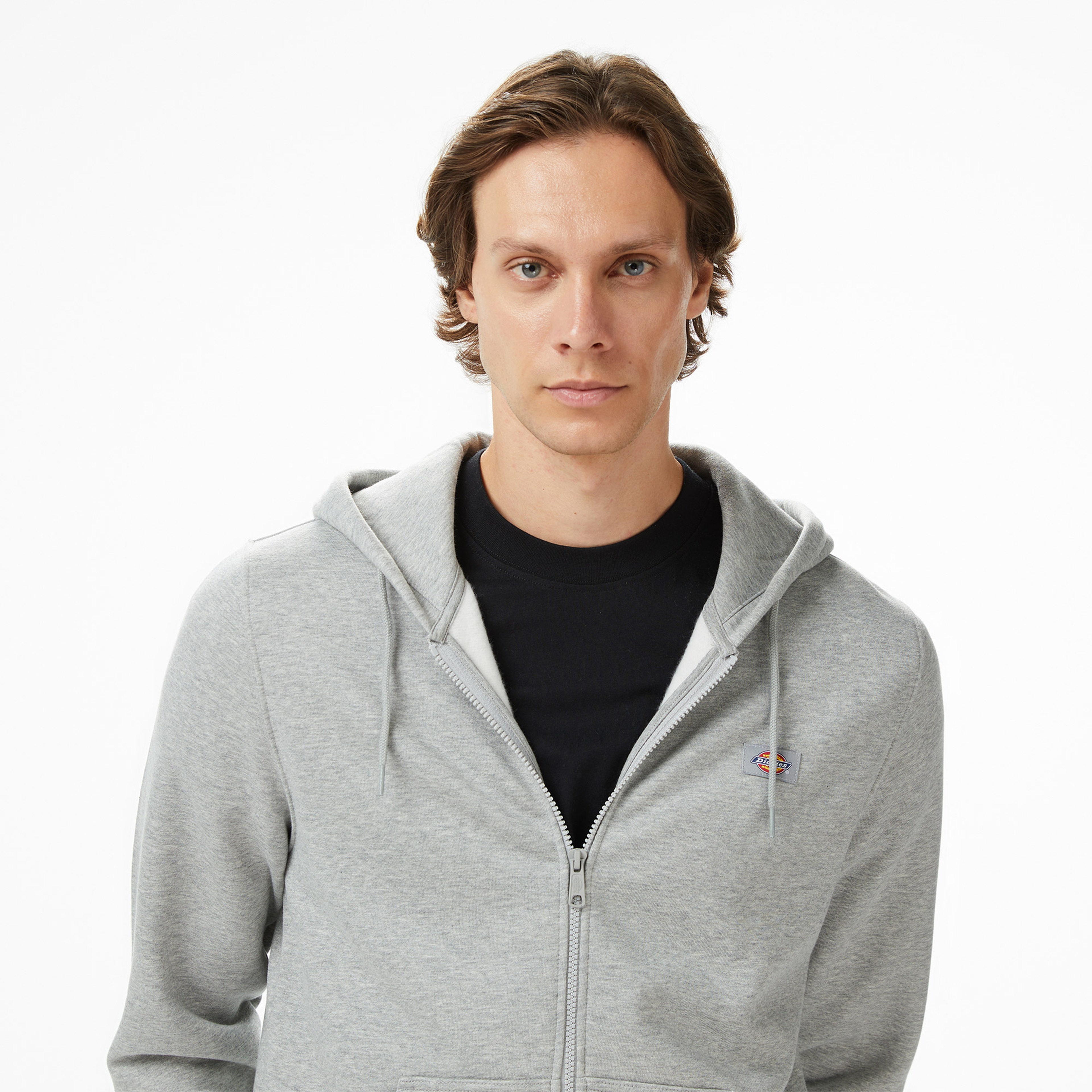Dickies Oakport Zip Erkek Gri Sweatshirt