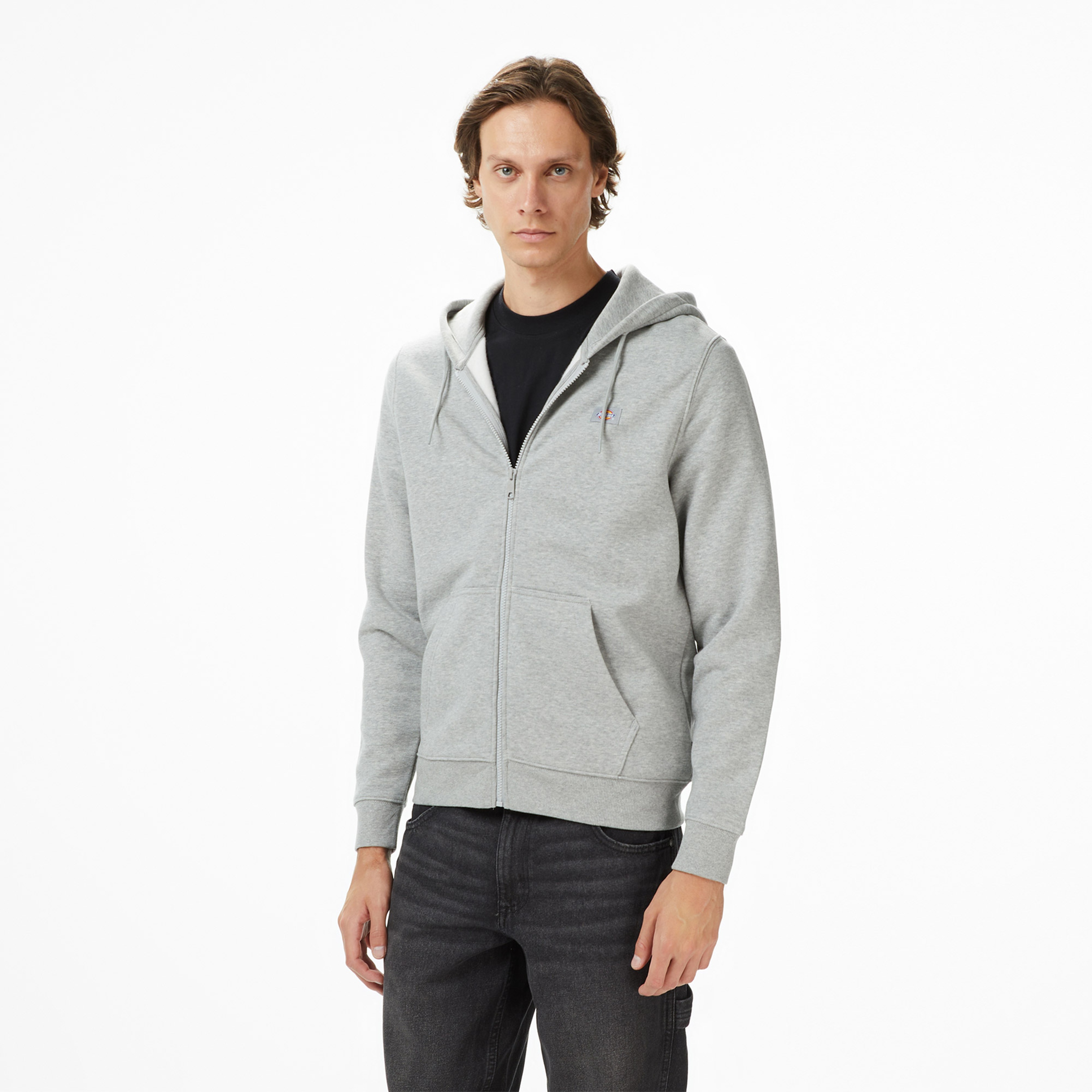 Dickies Oakport Zip Erkek Gri Sweatshirt