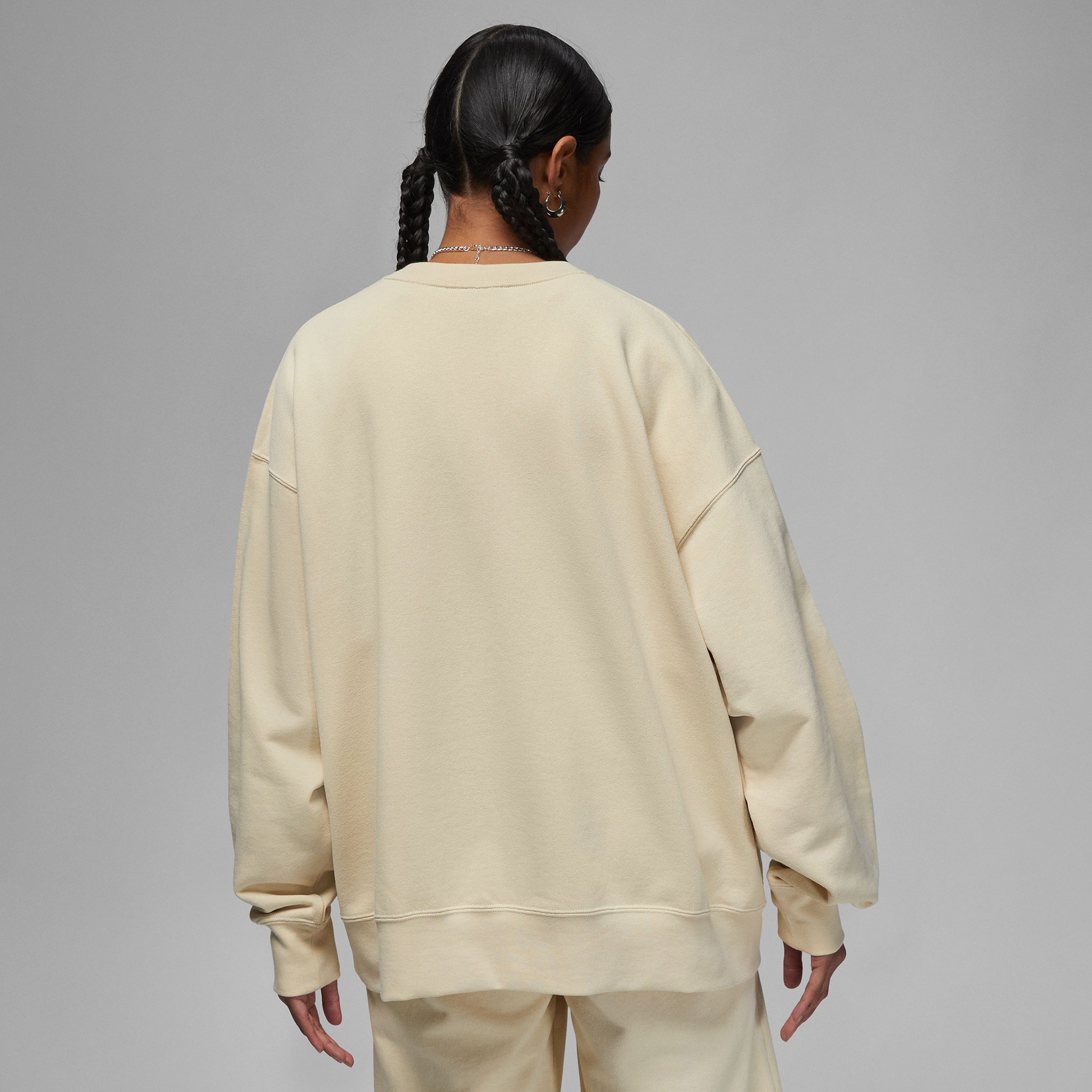 Jordan Flight Fleece Kadın Krem Uzun Kollu T-Shirt