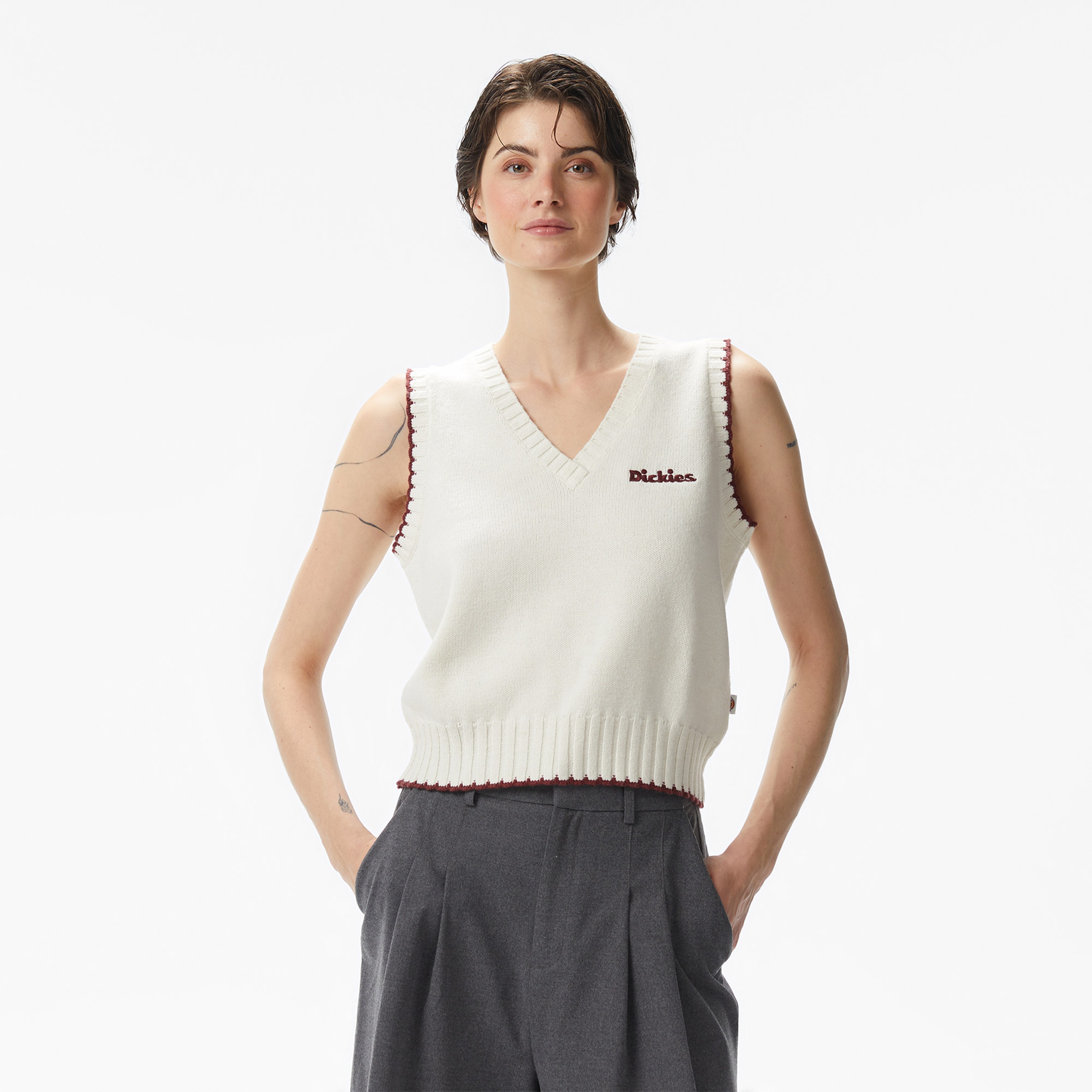 Dickies Slayden Kadın Beyaz T-Shirt