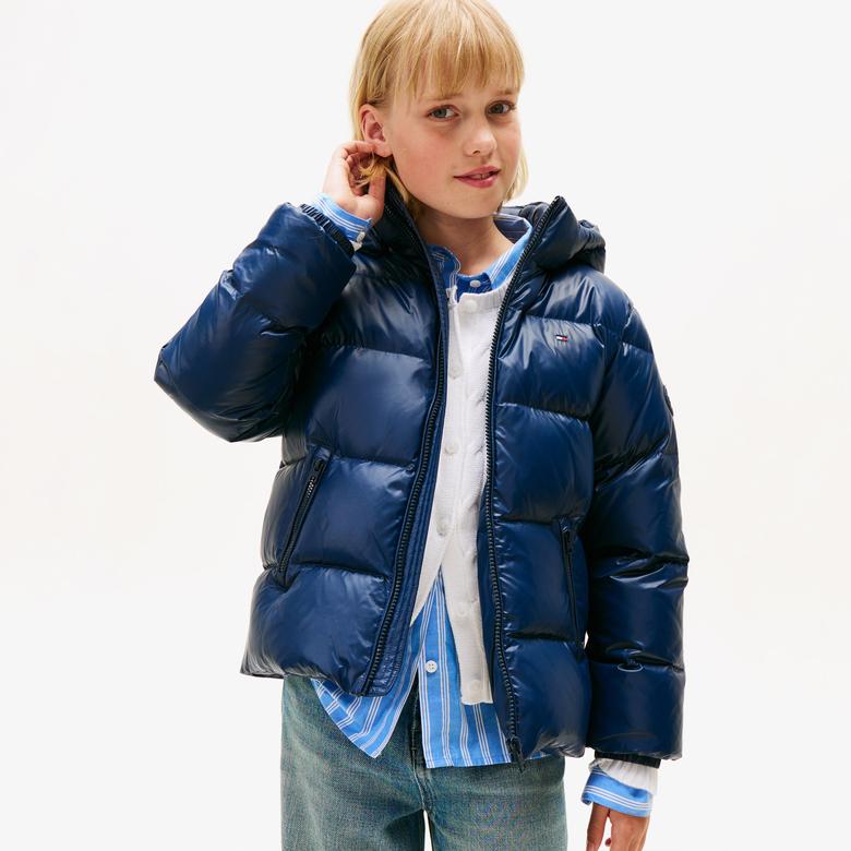 Tommy Hilfiger Essential Down Çocuk Puffer Lacivert Mont