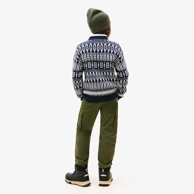 Tommy Hilfiger Fairisle Çocuk Lacivert Kazak