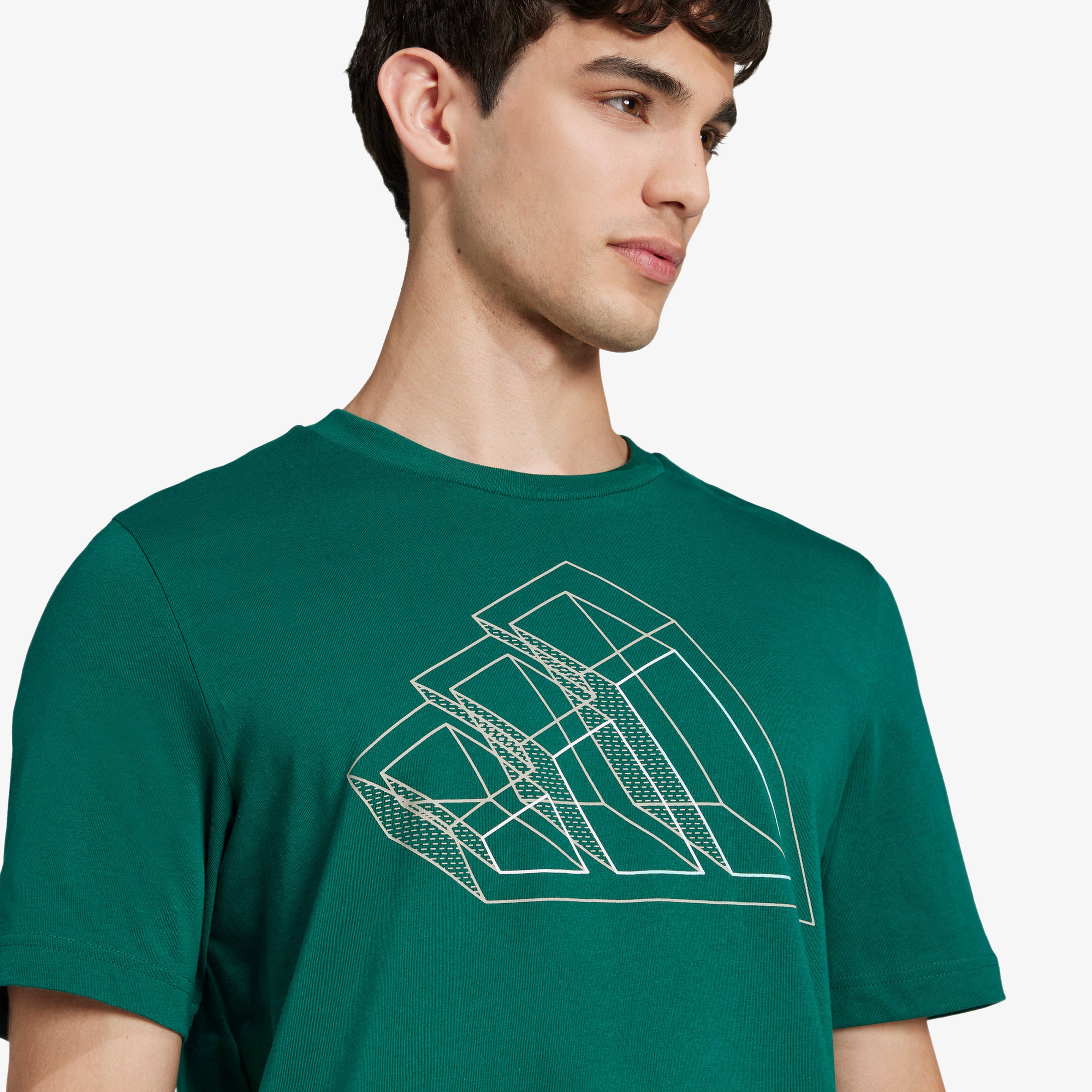 adidas Tec Outline Graphic Erkek Yeşil T-Shirt