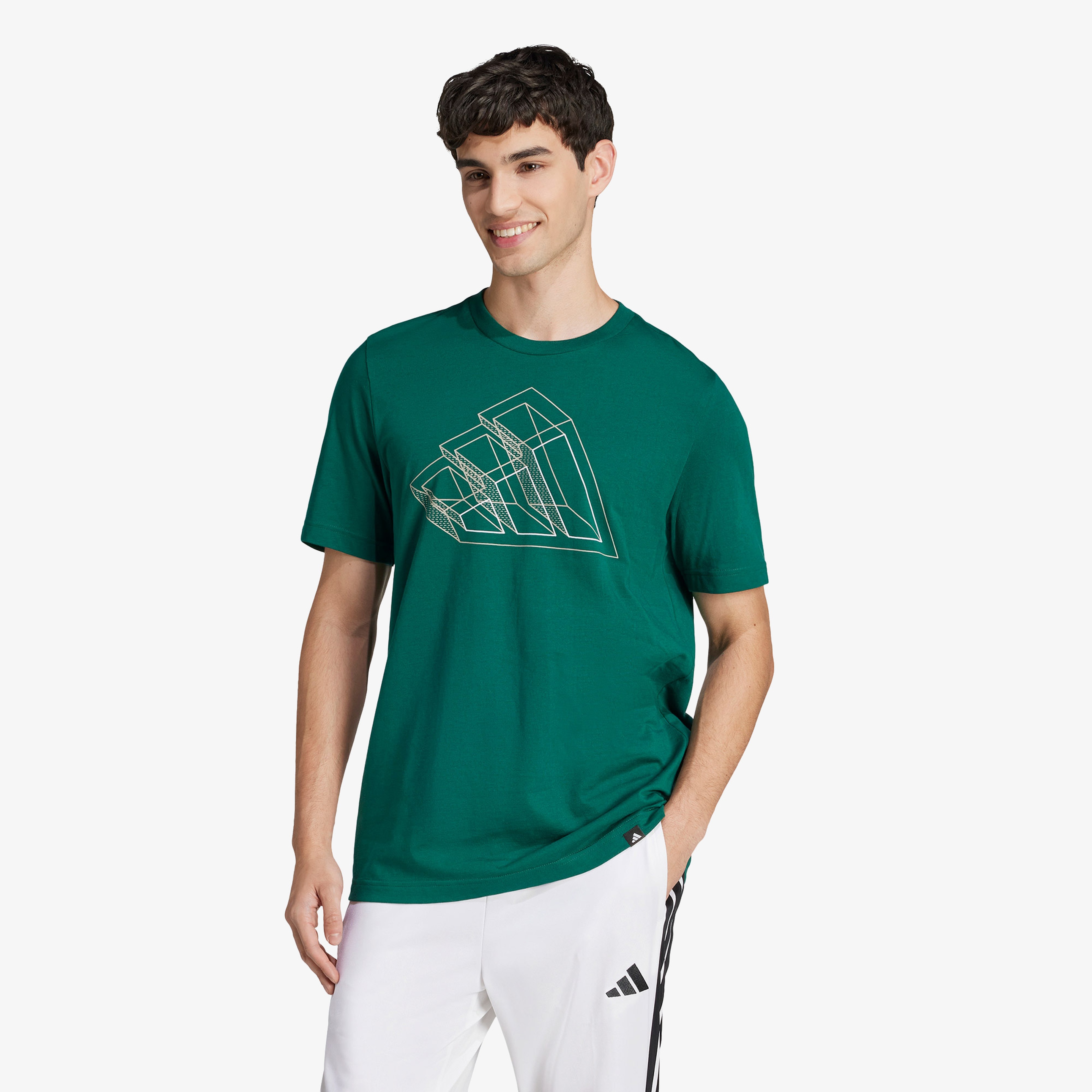 adidas Tec Outline Graphic Erkek Yeşil T-Shirt