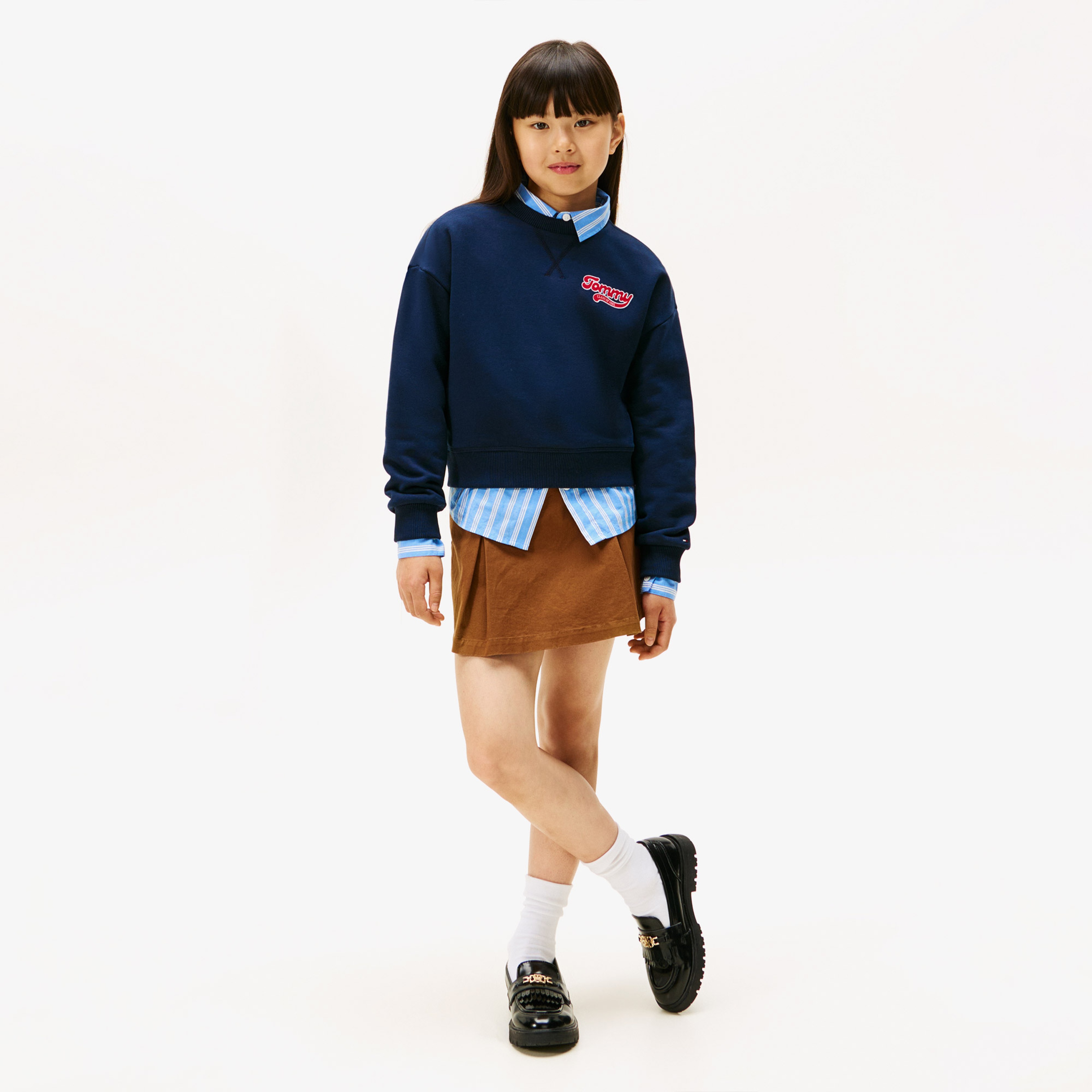 Tommy Hilfiger Flock Çocuk Lacivert Sweatshirt