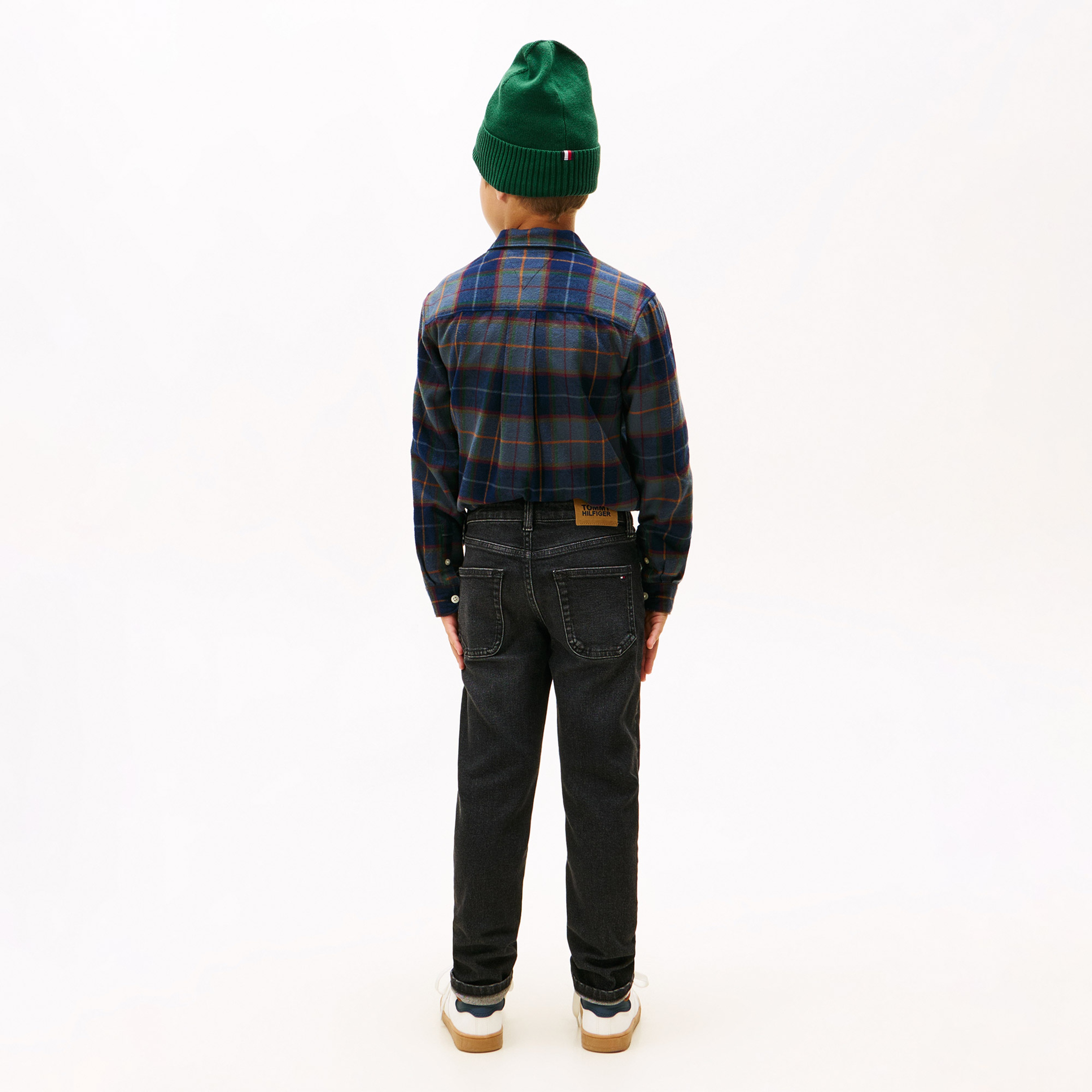 Tommy Hilfiger Modern Washed Denim Çocuk Straight Gri Jean Pantolon