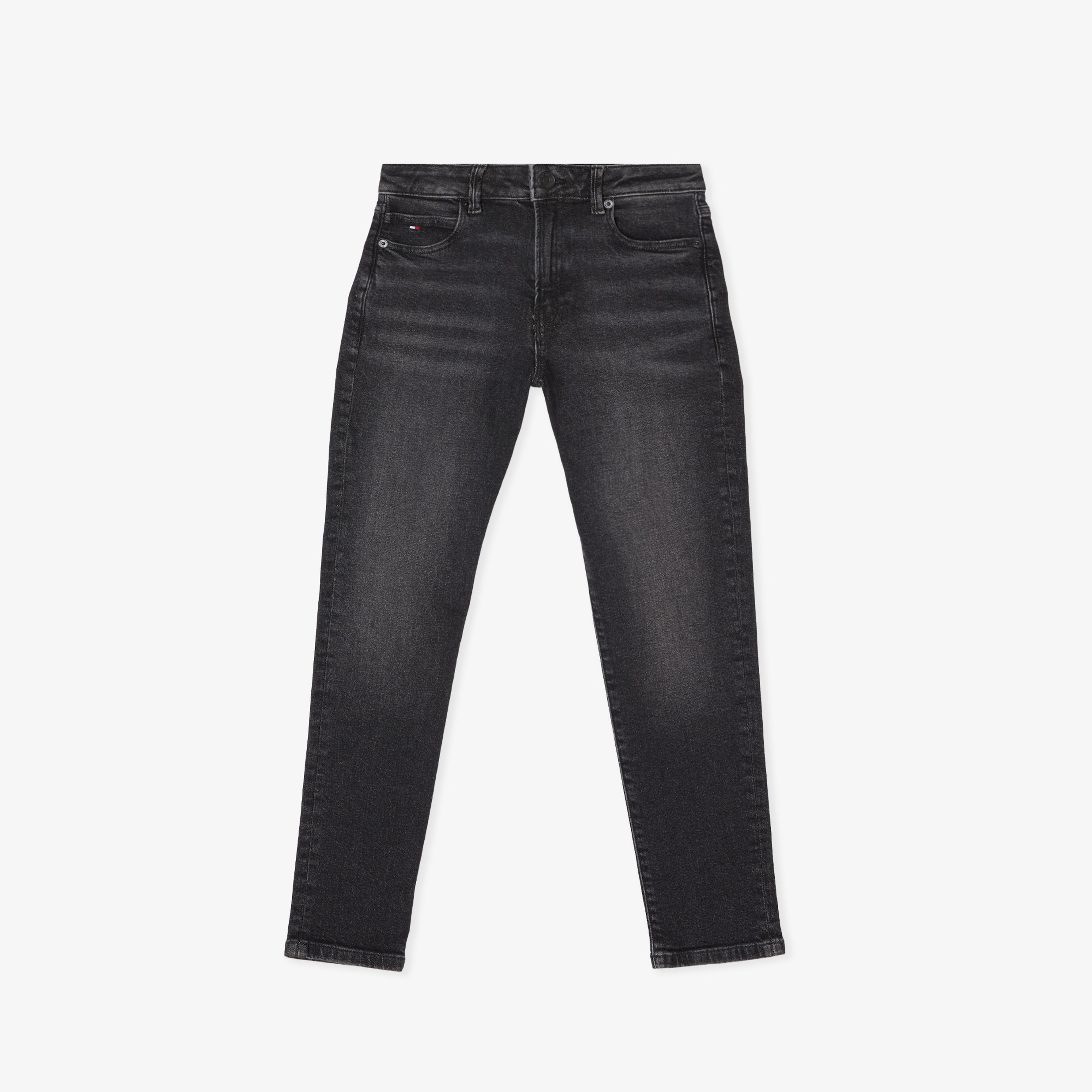 Tommy Hilfiger Modern Washed Denim Çocuk Straight Gri Jean Pantolon
