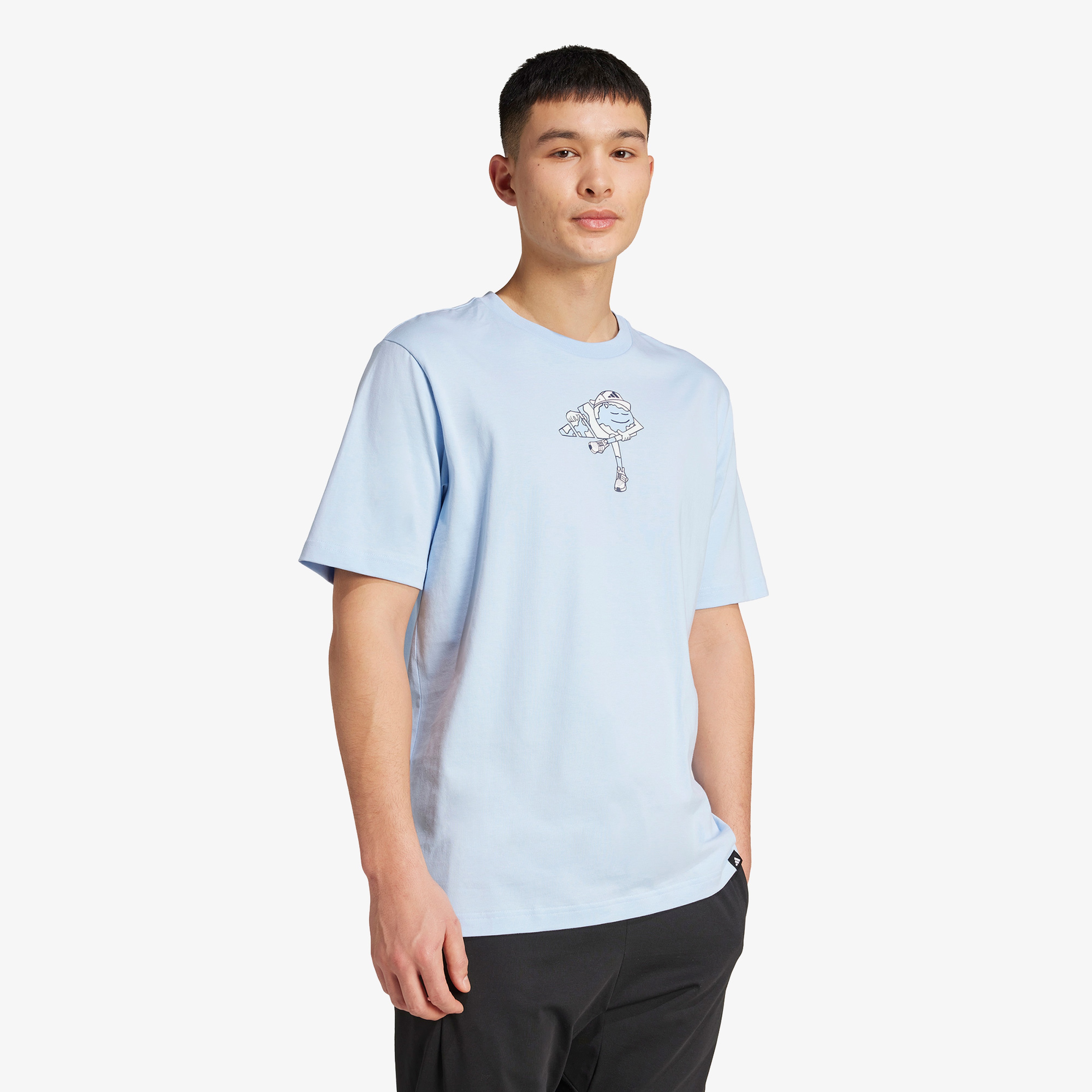 adidas Earth Day Graphic Erkek Mavi T-Shirt