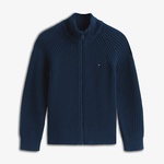 Tommy Hilfiger Half Cardigan Full Zip Çocuk Triko Lacivert Hırka