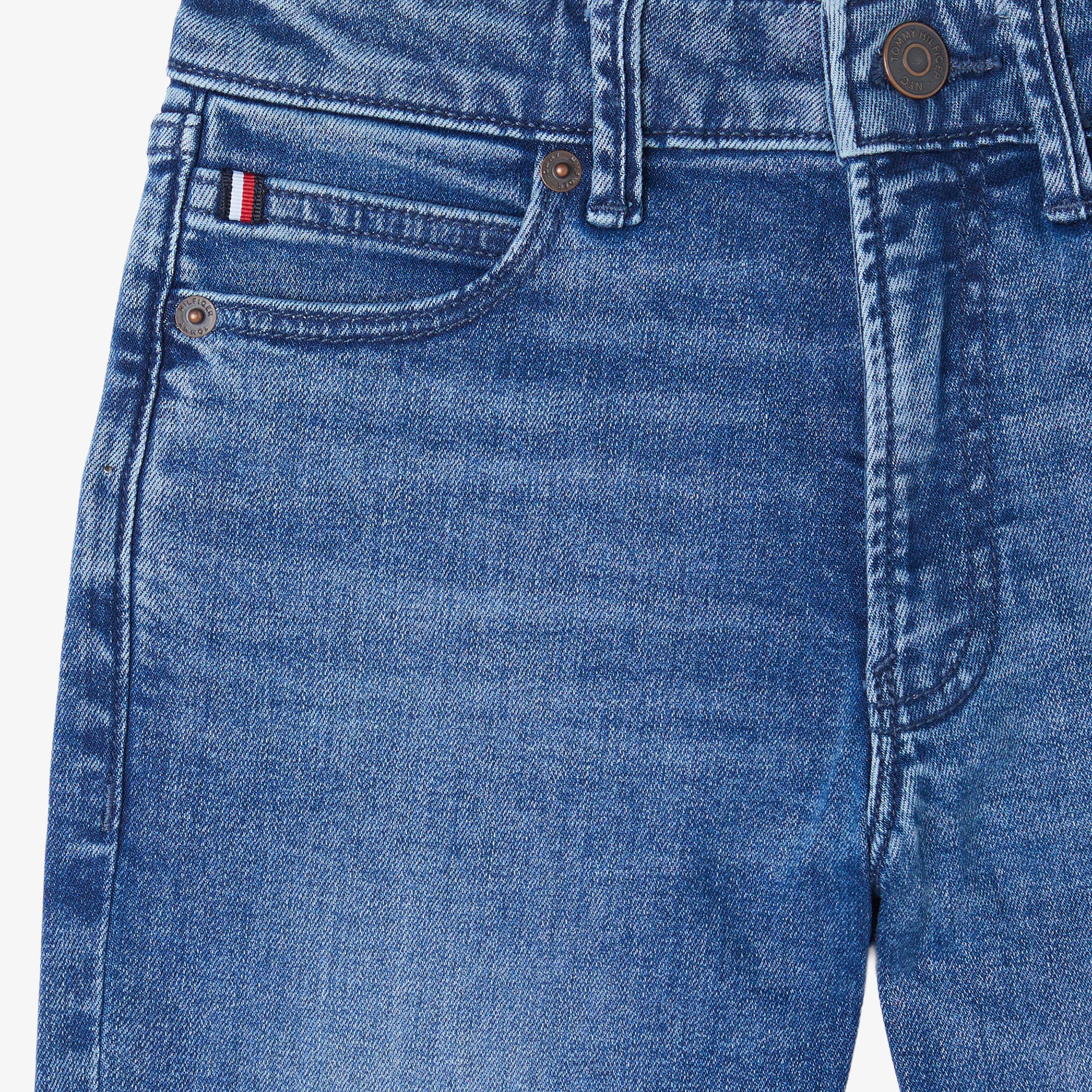 Tommy Hilfiger Modern Straight Vintage Denim Çocuk Mavi Jean Pantolon