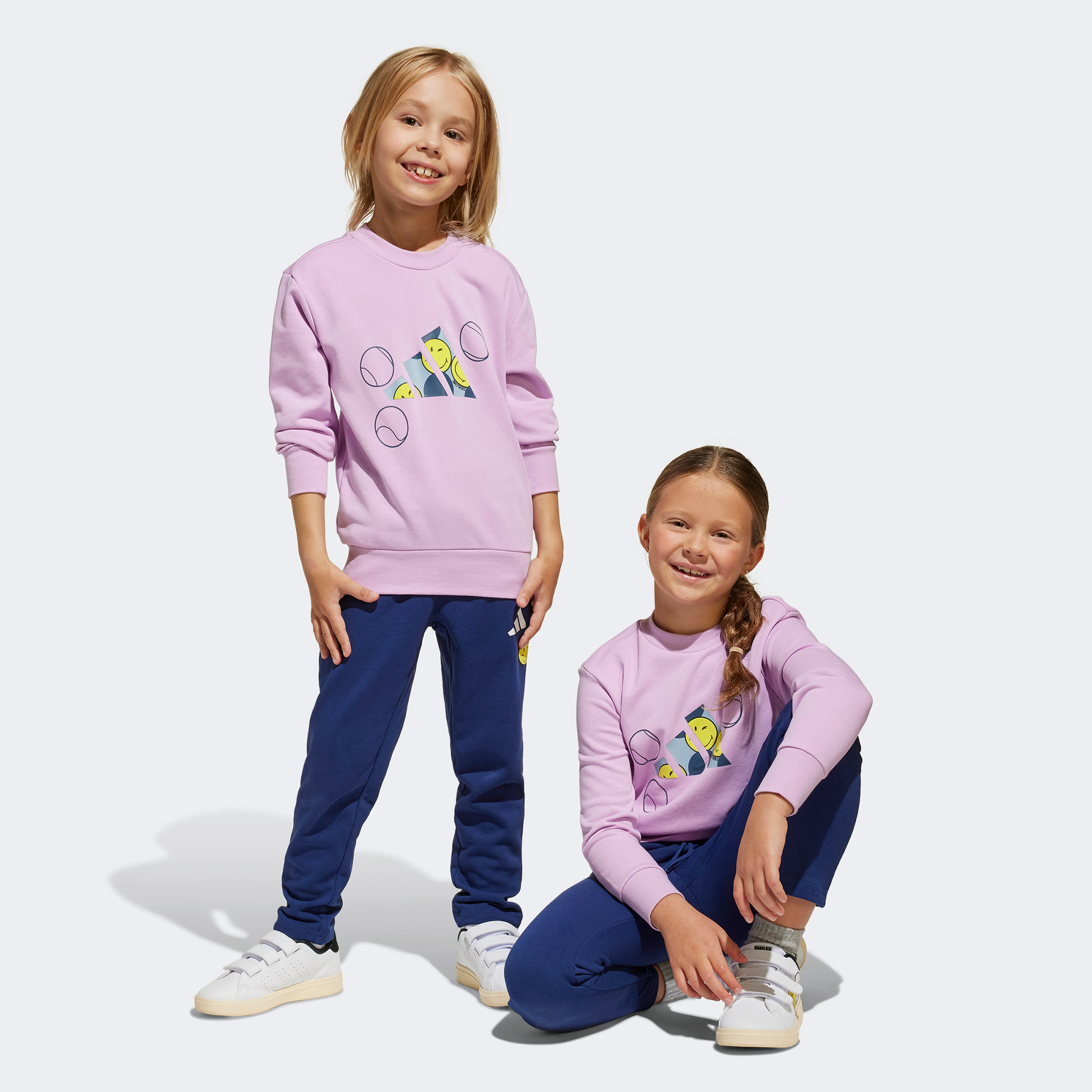 adidas x Smileyworld Çocuk Mor Eşofman Takımı