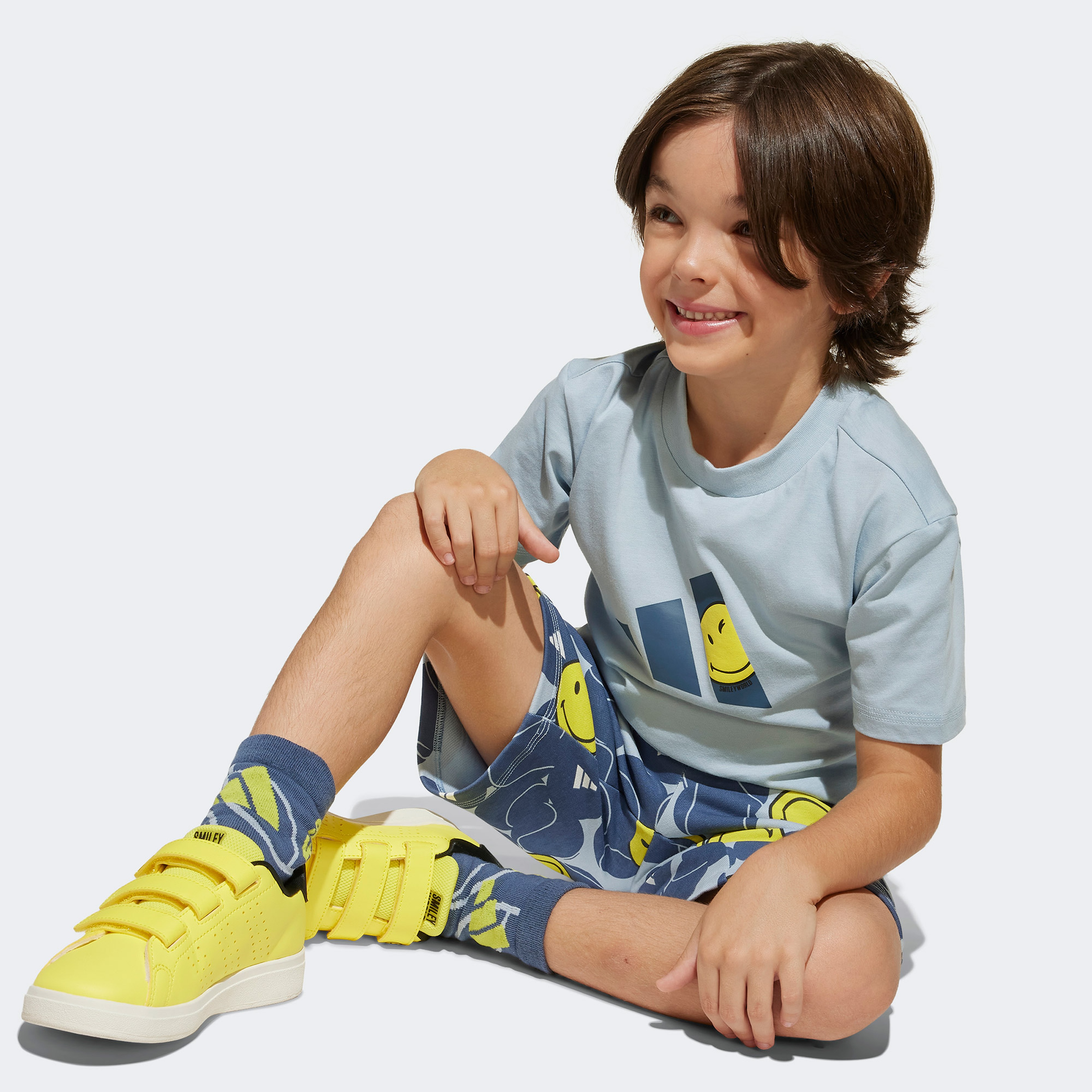 adidas x Smileyworld Çocuk Mavi Eşofman Takımı