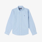 Tommy Hilfiger Flag Oxford Çocuk Mavi Gömlek