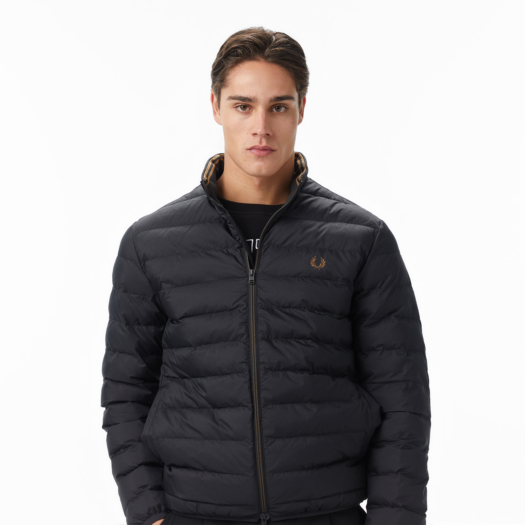 Fred Perry Insulated Erkek Siyah Mont