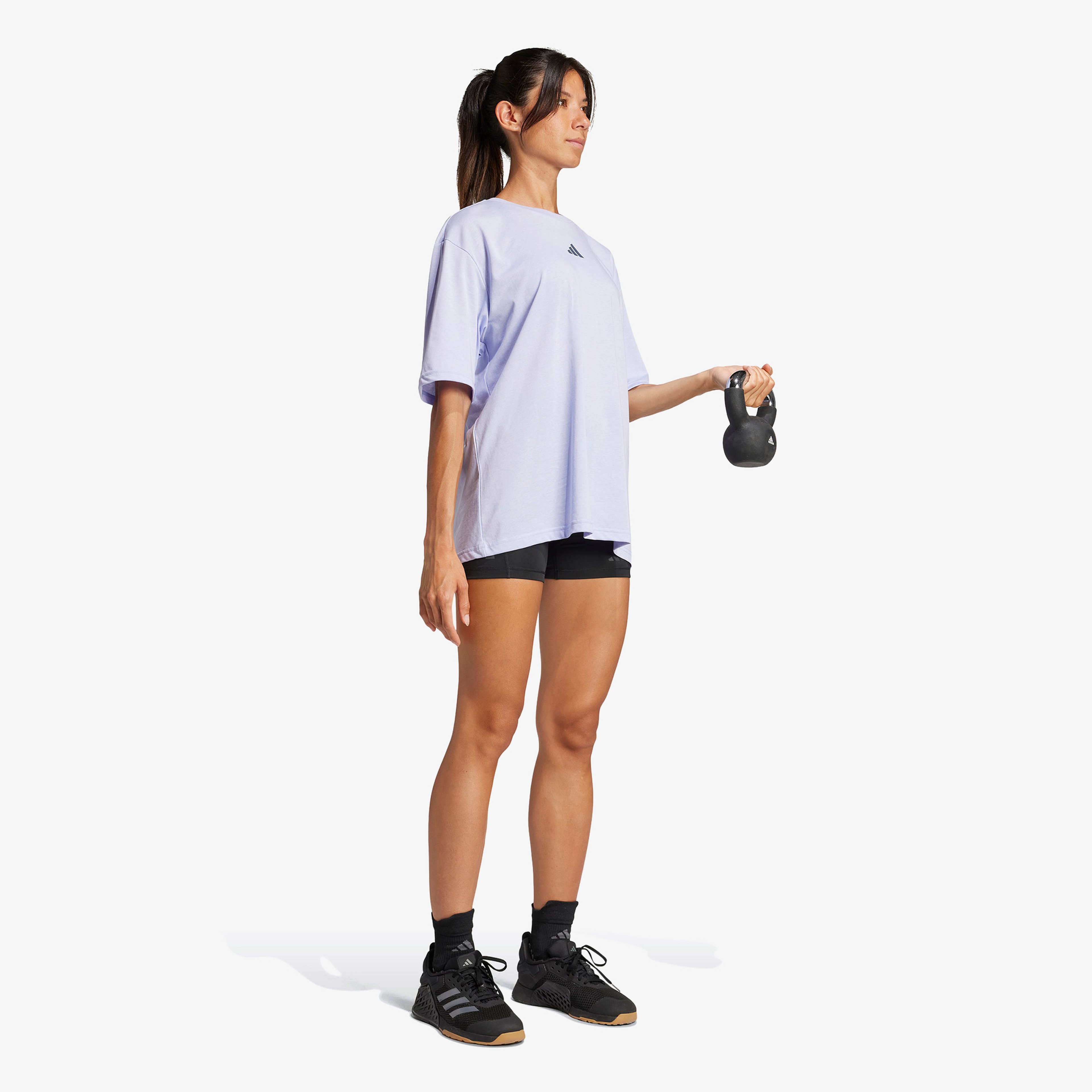 adidas Climacool Training Graphic Kadın Mor T-Shirt