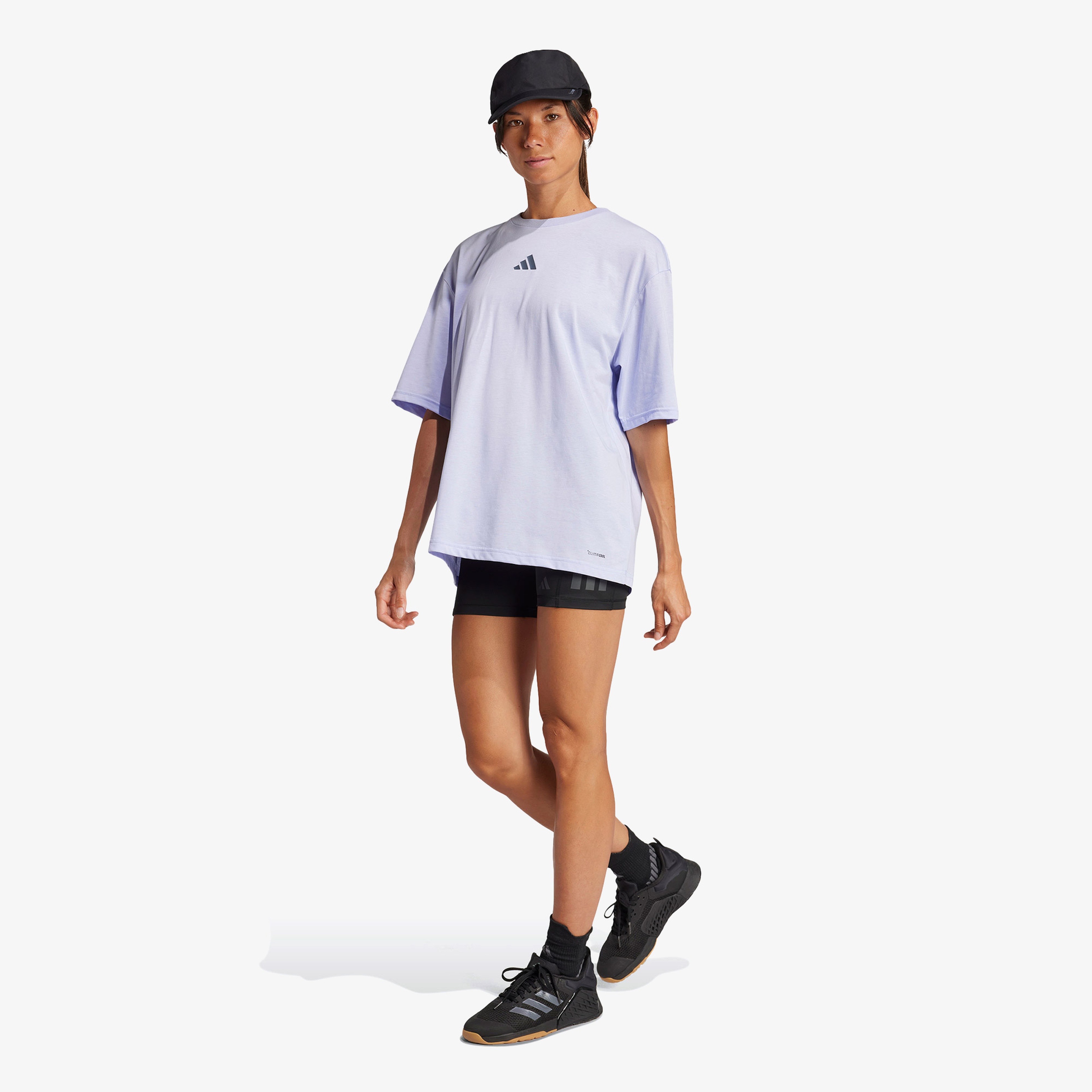adidas Climacool Training Graphic Kadın Mor T-Shirt