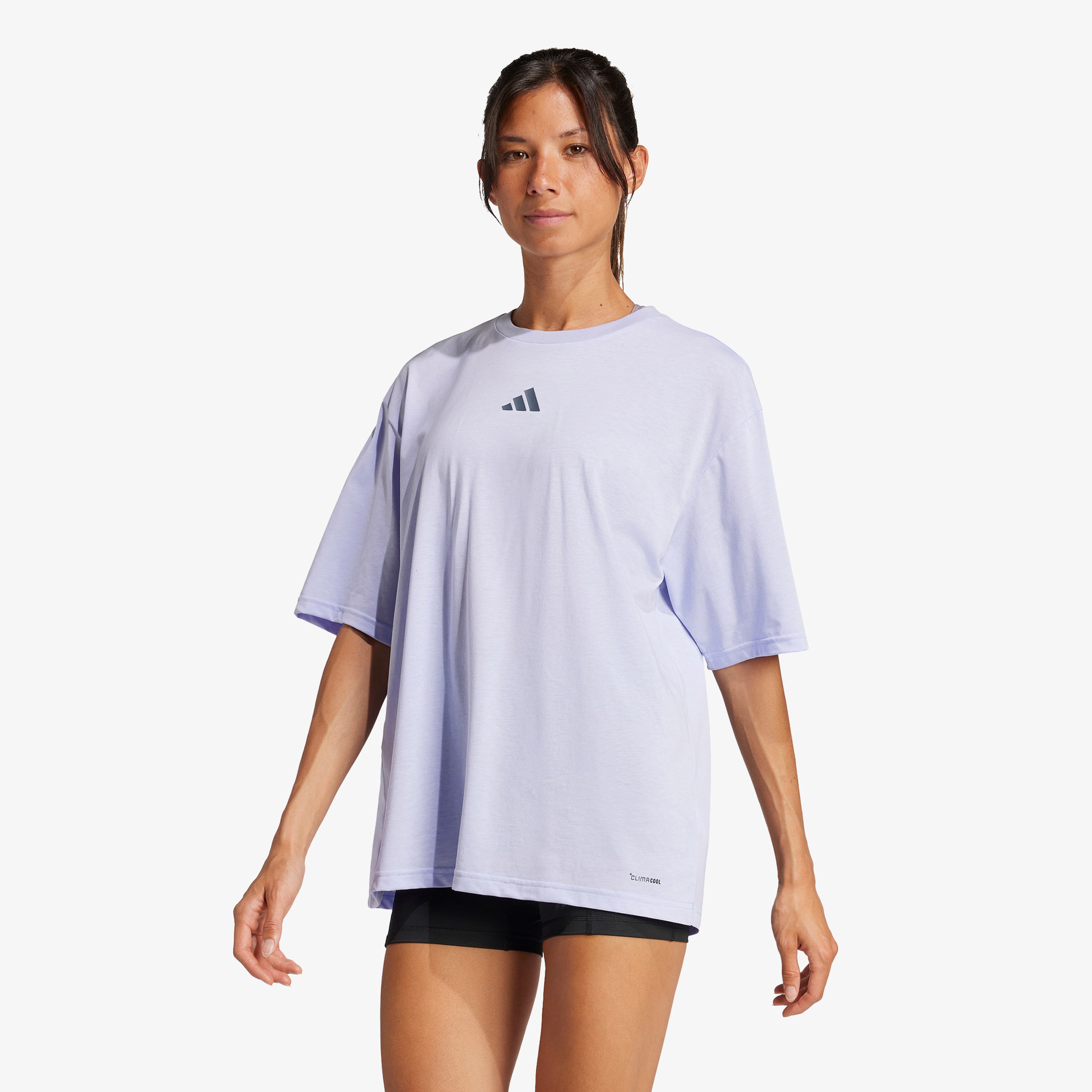 adidas Climacool Training Graphic Kadın Mor T-Shirt