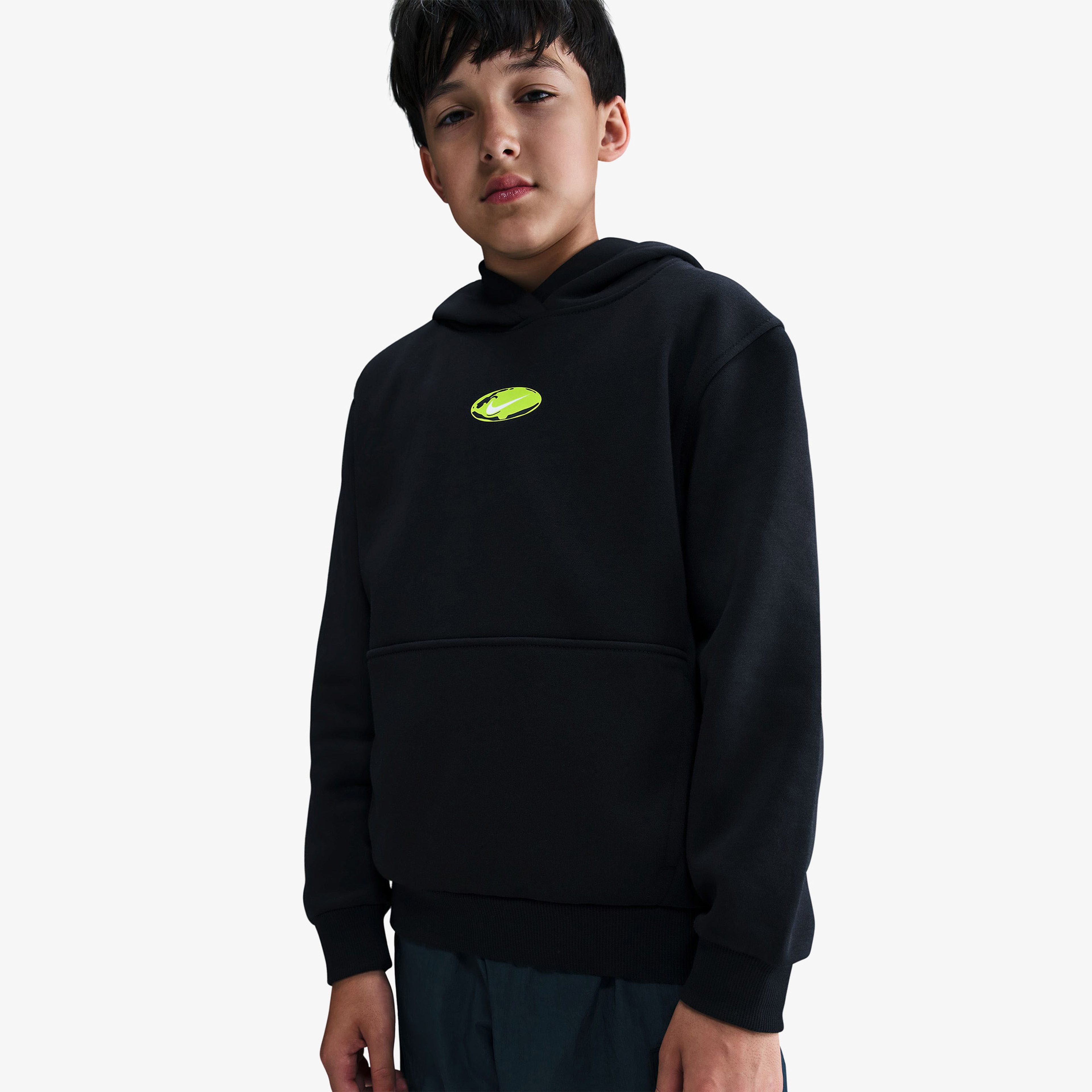 Nike Sportswear Club Fleece Çocuk Siyah Kapüşonlu Hoodie